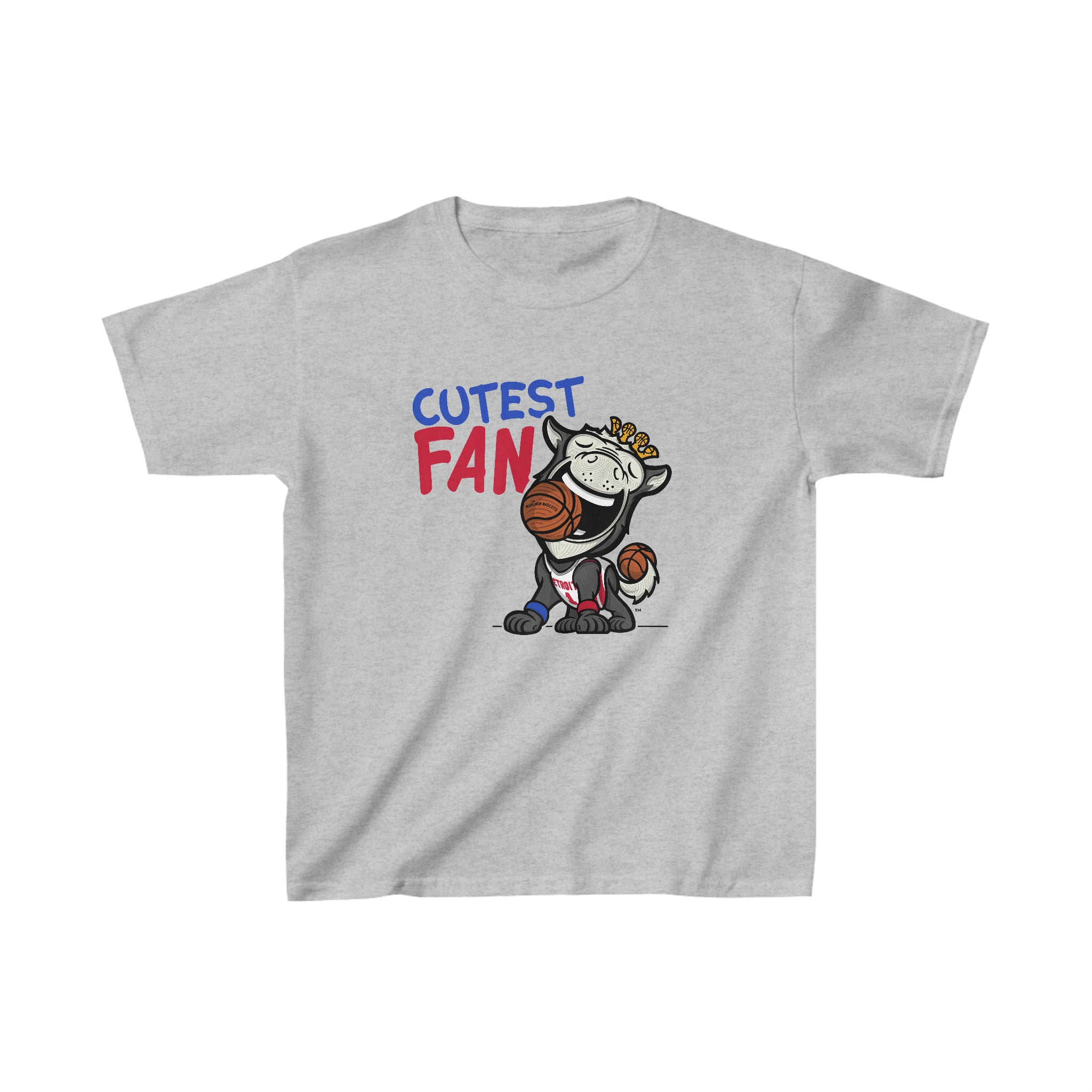 Kids Heavy Cotton™ Tee - Cutest Fan - Lil' Hooper DET Basketball