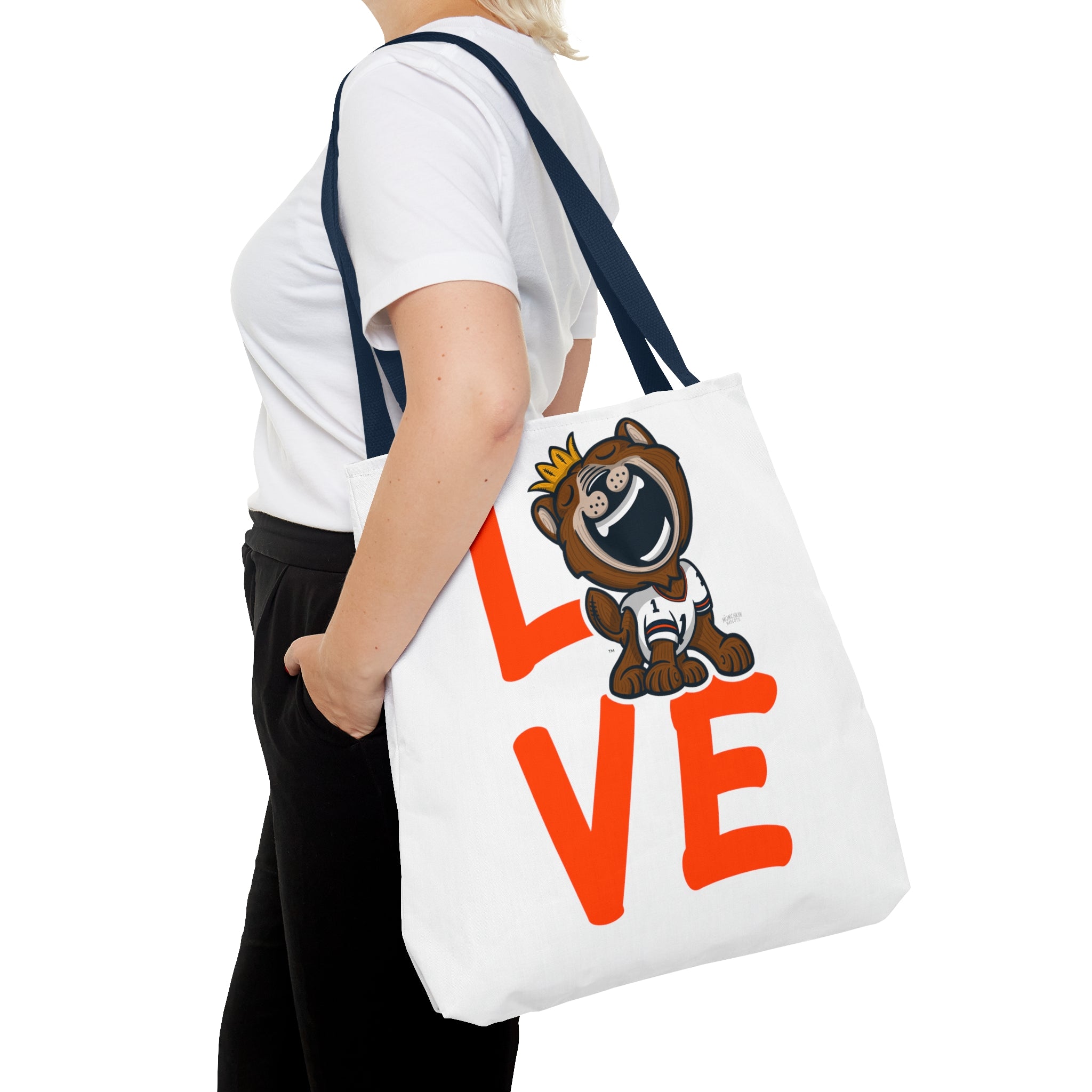 Tote Bag (AOP) - LOVE + Lets Go - Lil' Staley CHI Football