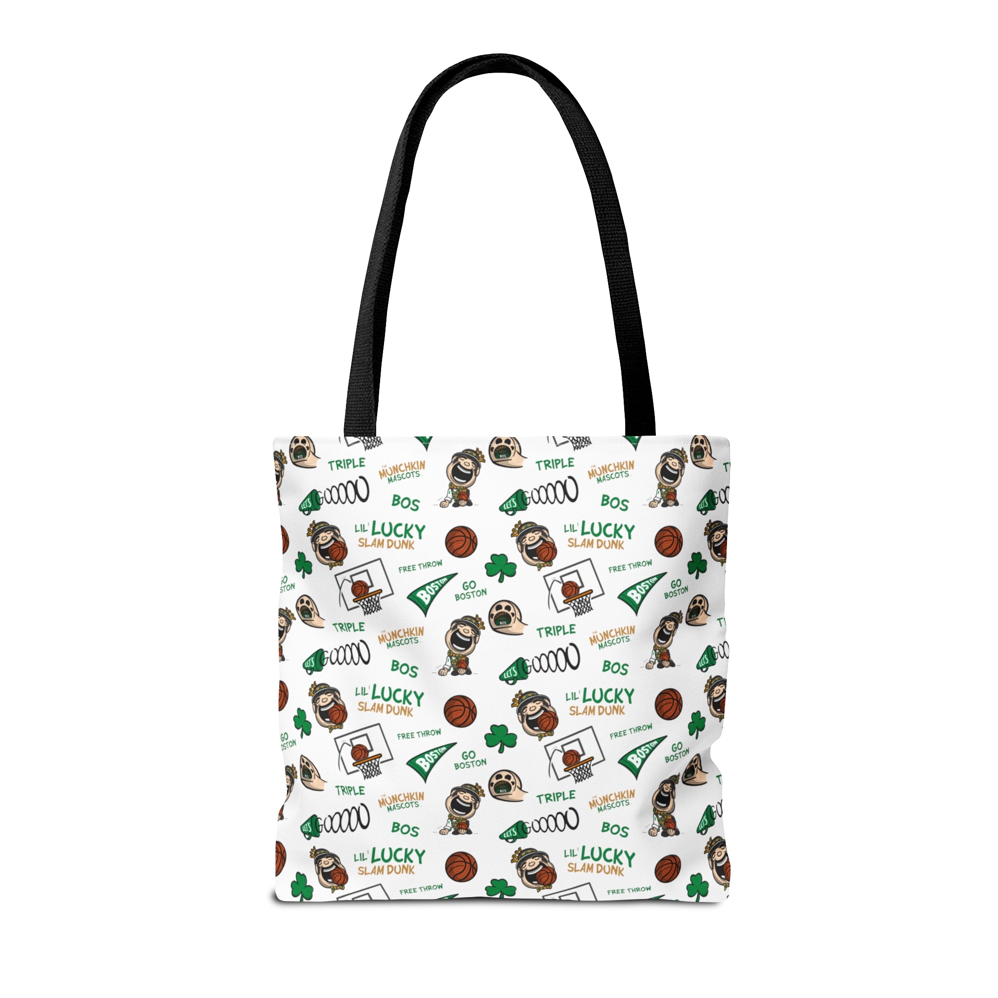 Tote Bag (AOP) - Pattern - Lil' Lucky BOS Basketball