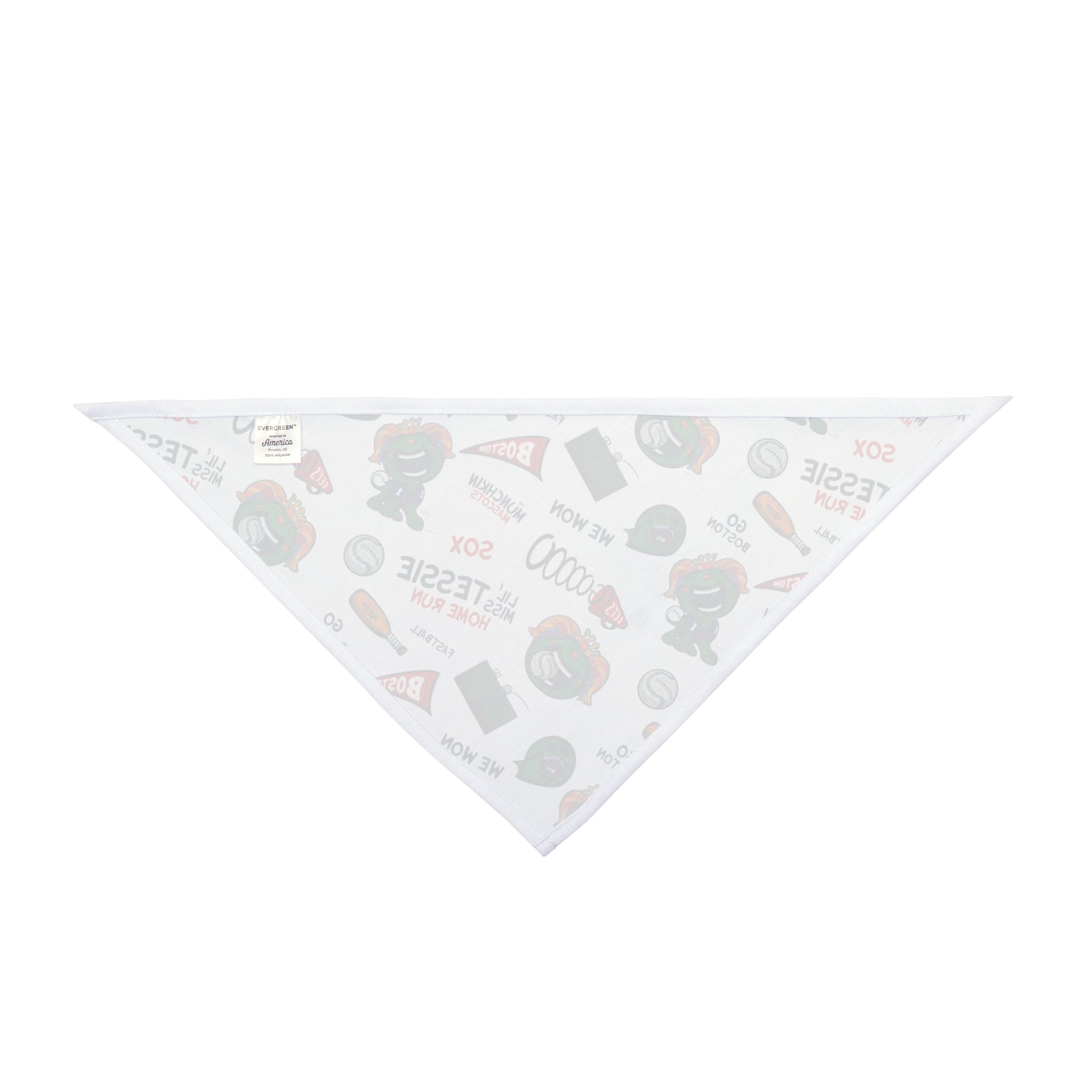 Pet Bandana - Pattern - Lil' Miss Tessie BOS Baseball