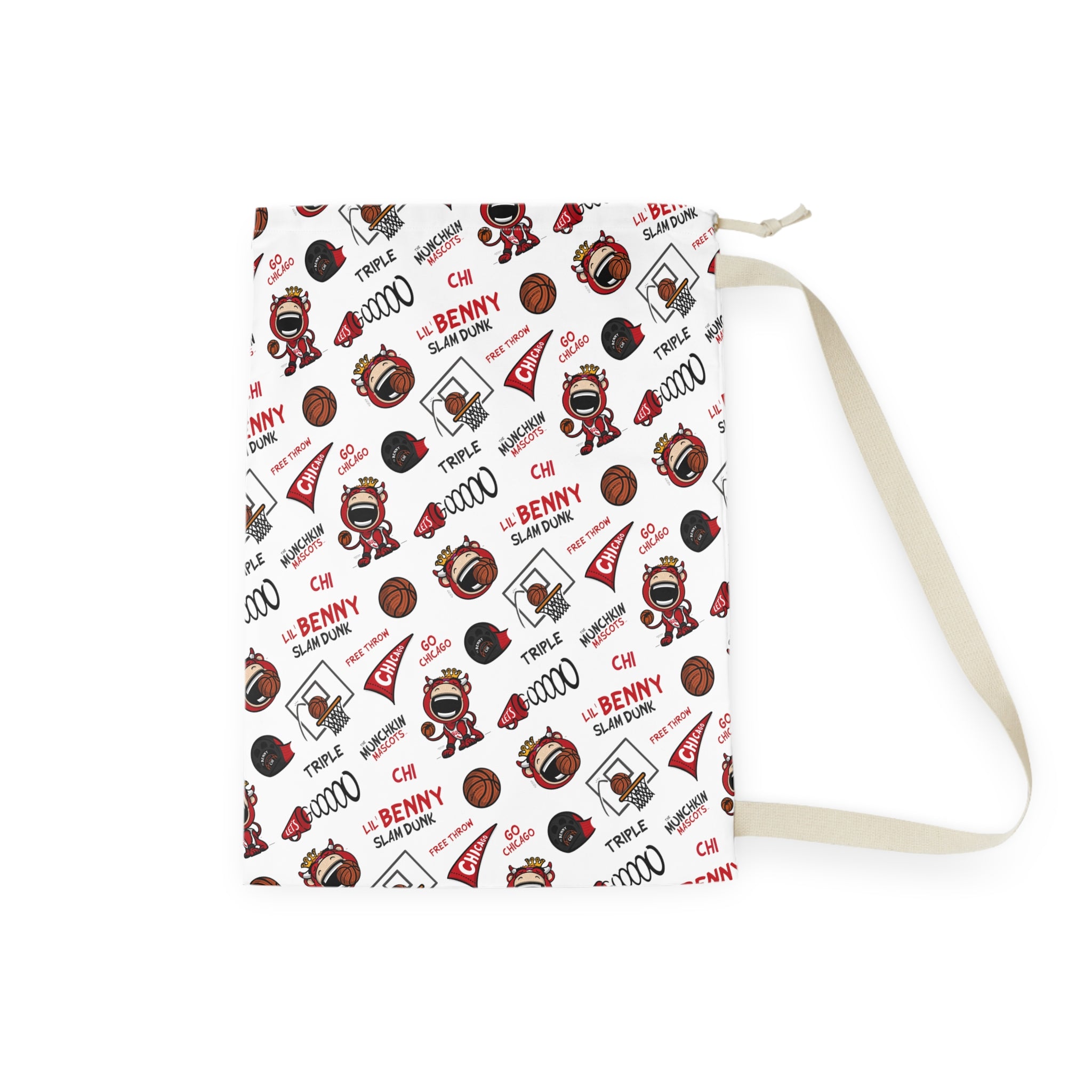 Laundry Bag - Pattern - Lil' Benny CHI Basketball