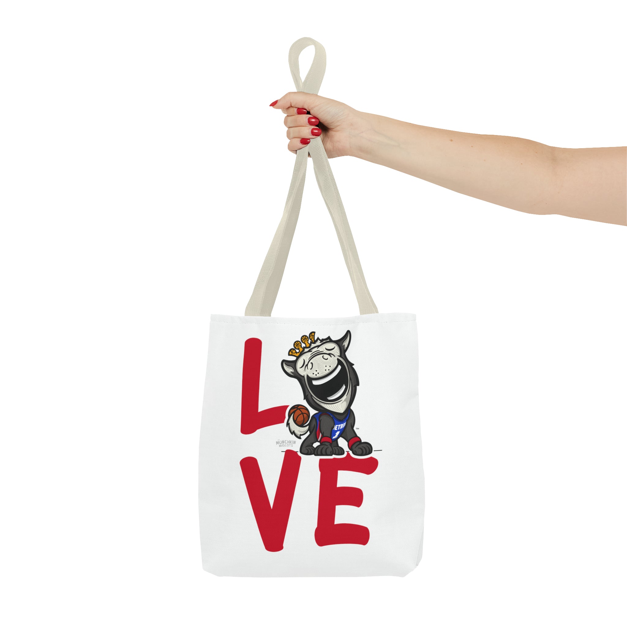 Tote Bag (AOP) - LOVE + Lets Go - Lil' Hooper DET Basketball