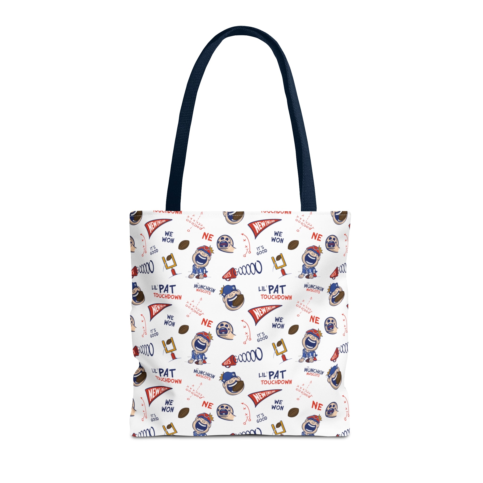 Tote Bag (AOP) - Pattern - Lil' Pat NE Football