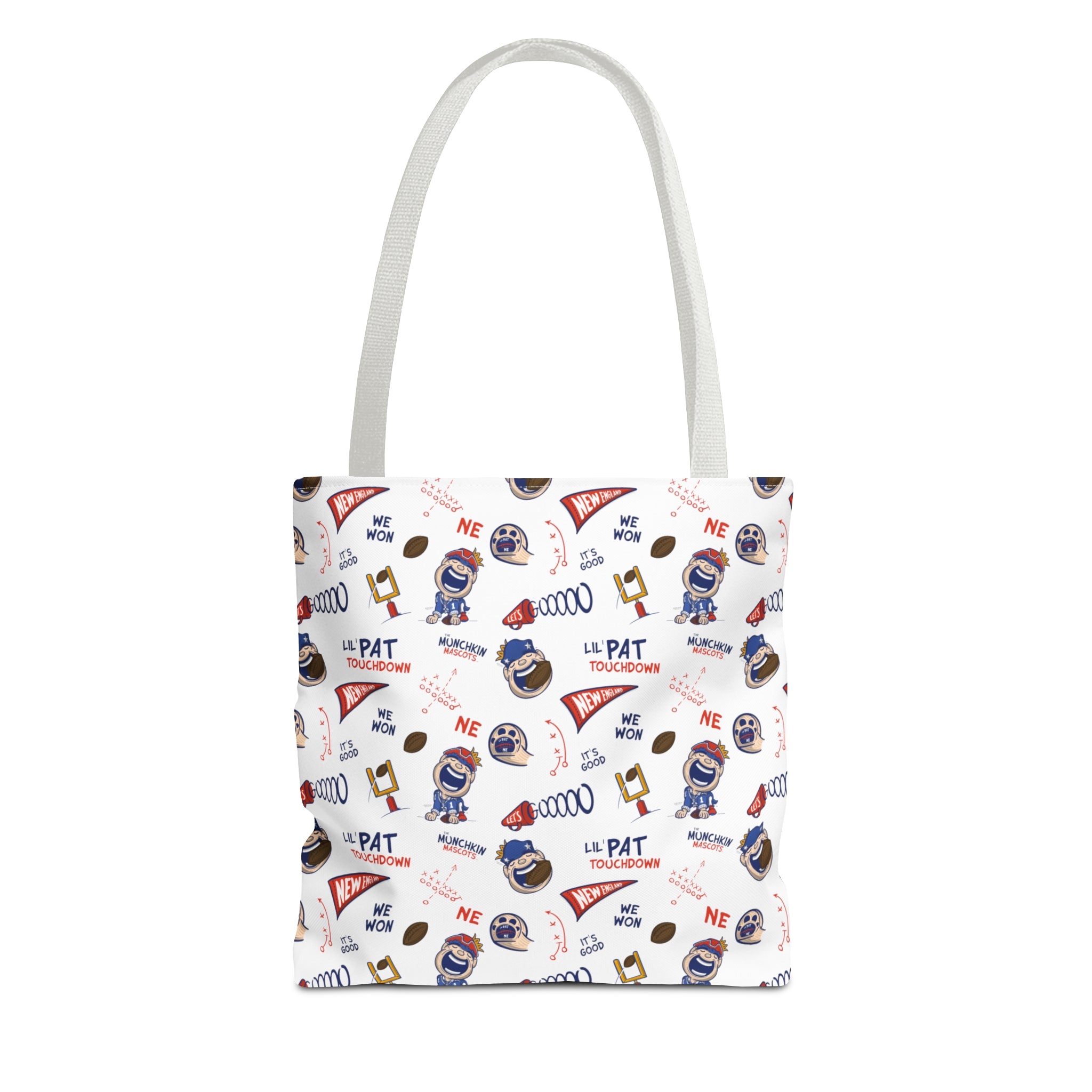 Tote Bag (AOP) - Pattern - Lil' Pat NE Football