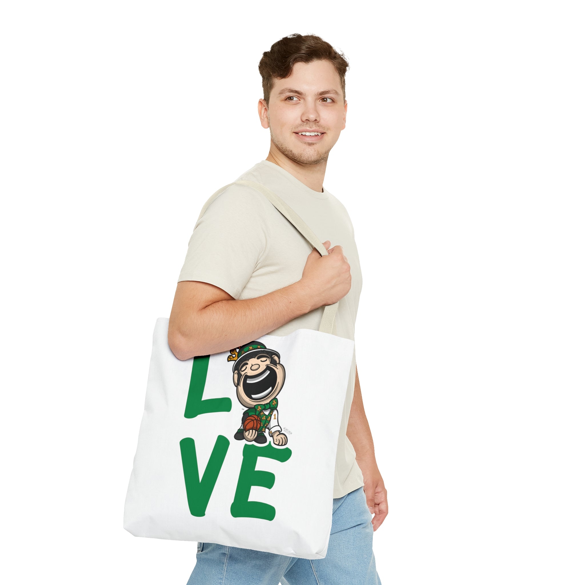 Tote Bag (AOP) - LOVE + Lets Go - Lil' Lucky BOS Basketball