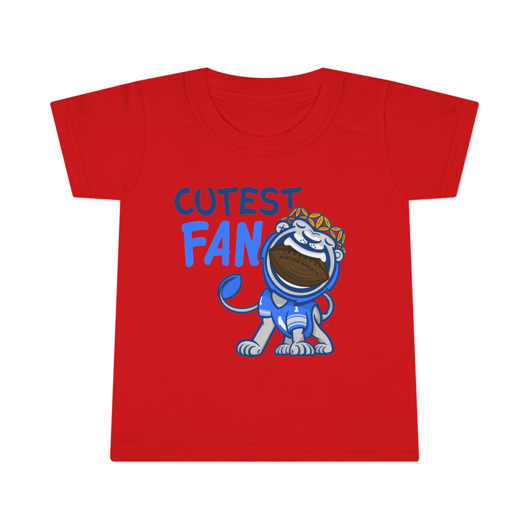 Toddler T-shirt - Cutest Fan - Lil' Miss Roary DET Football