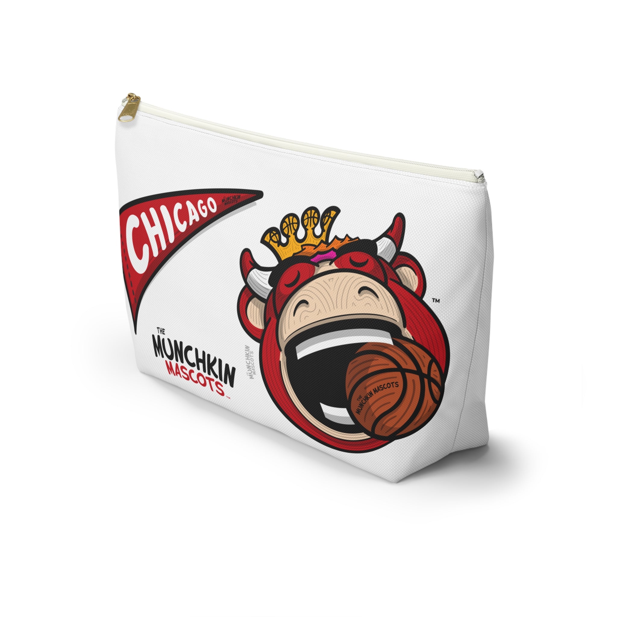 Chicago Basketball Accessory Pouch Lil' Benny Themed | Hand-Drawn Art | Gifts for Kids