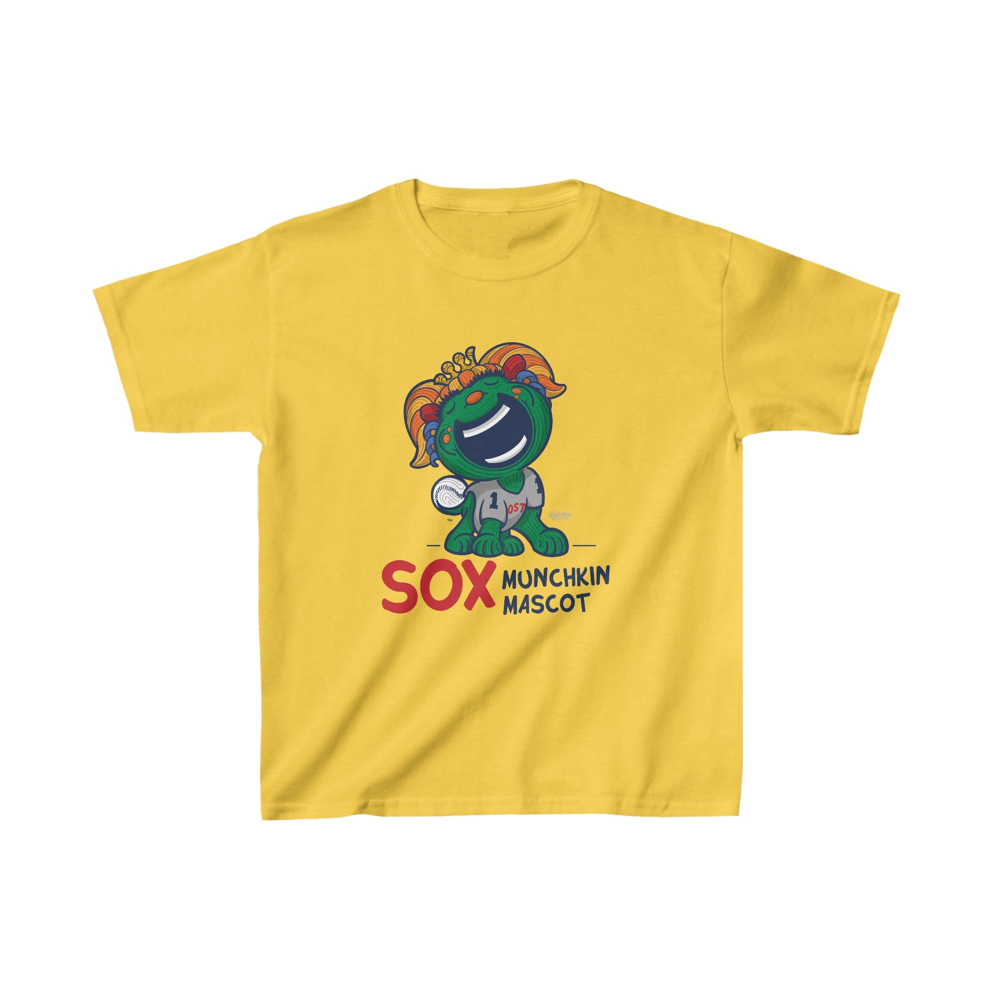 Kids Heavy Cotton™ Tee - Munchkin Mascot - Lil' Miss Tessie BOS Baseball