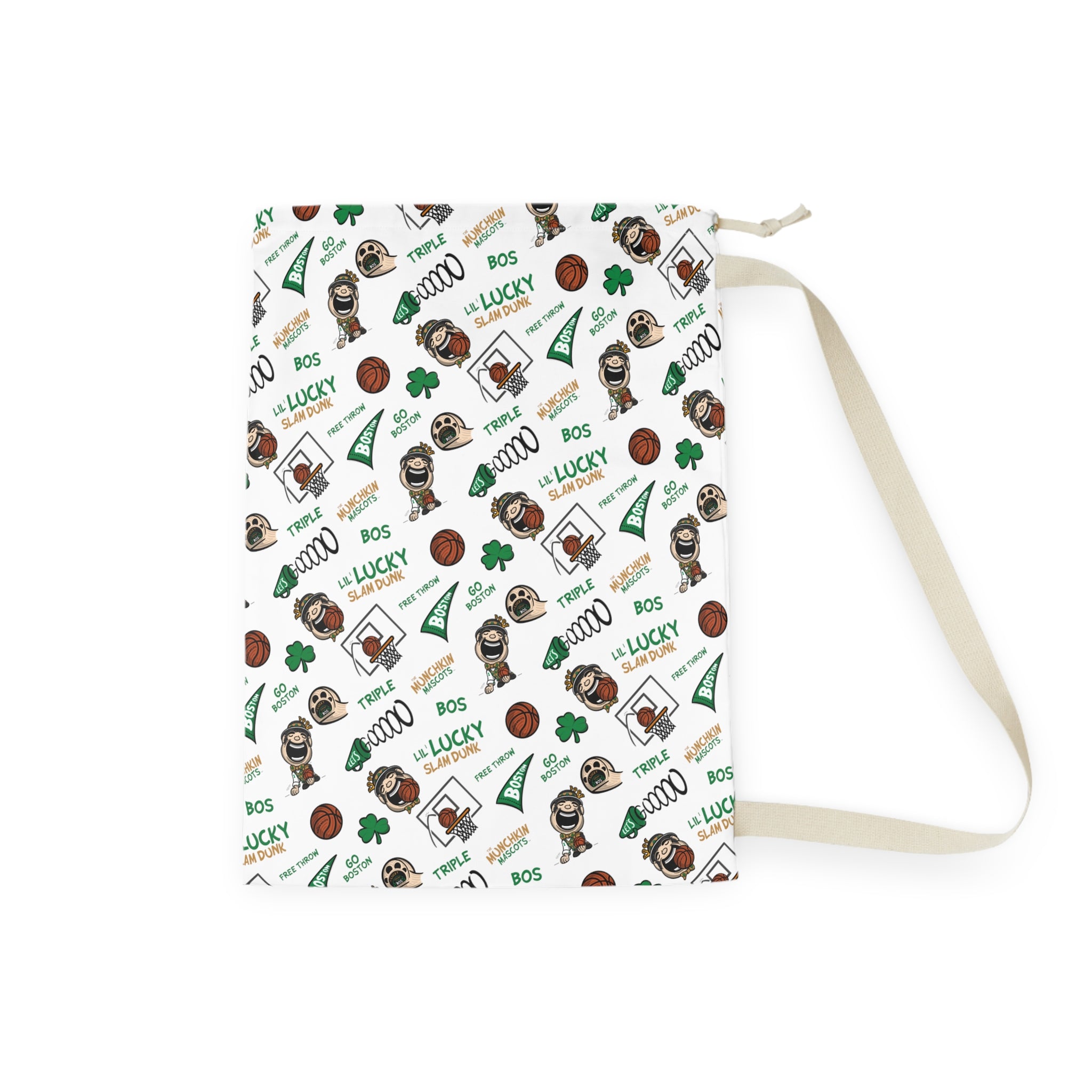 Laundry Bag - Pattern - Lil' Lucky BOS Basketball