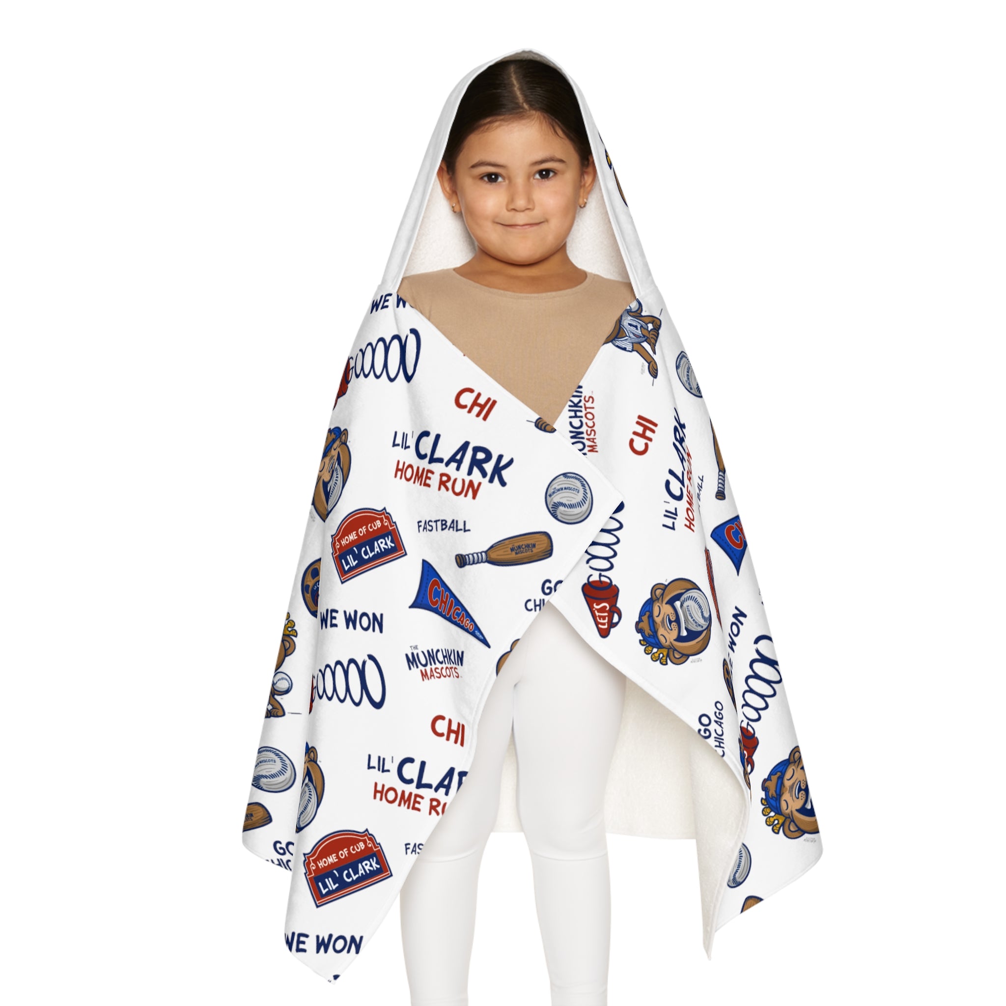 Youth Hooded Towel - Lil' Clark CHI Baseball