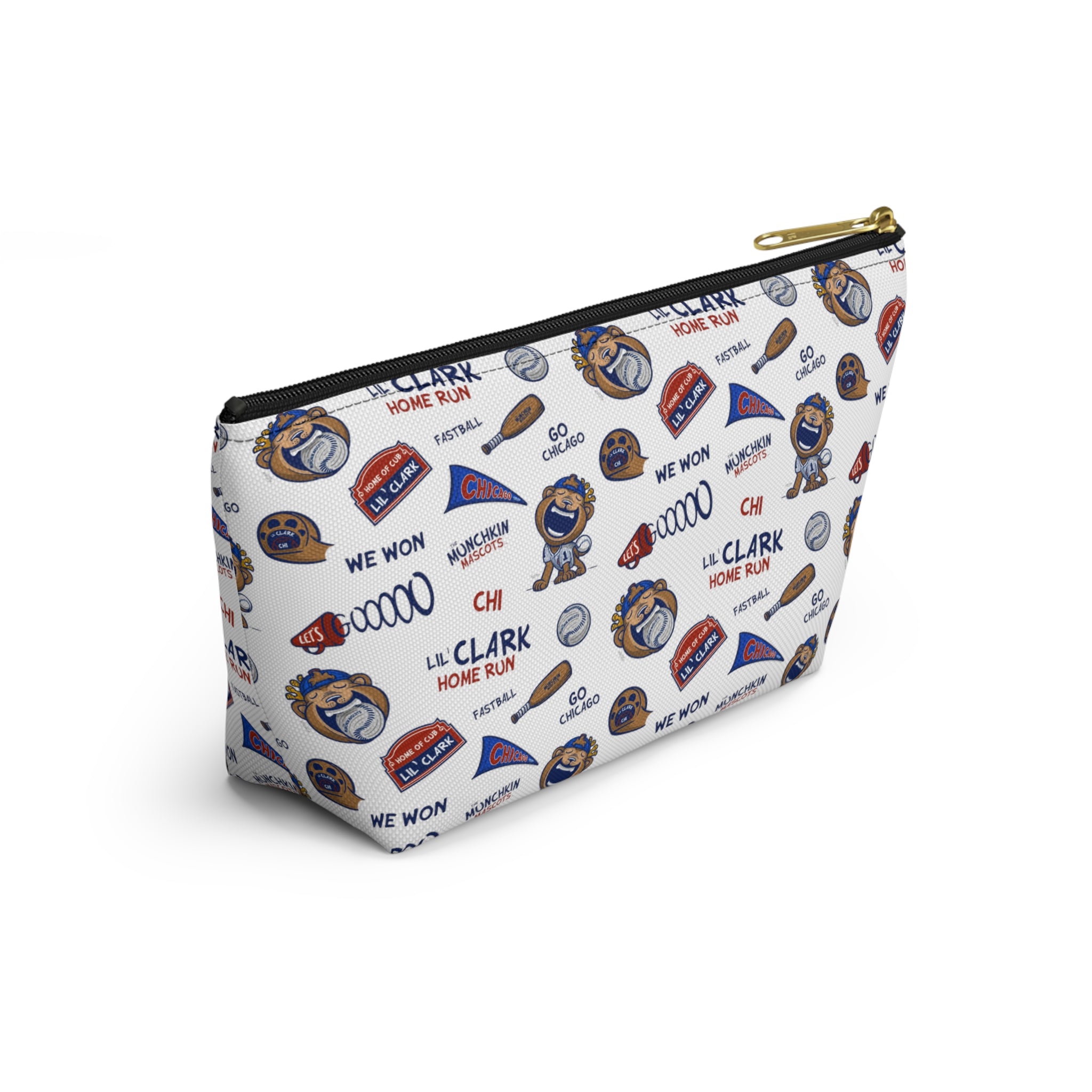 Accessory Pouch w T-bottom - Pattern - Lil' Clark CHI Baseball