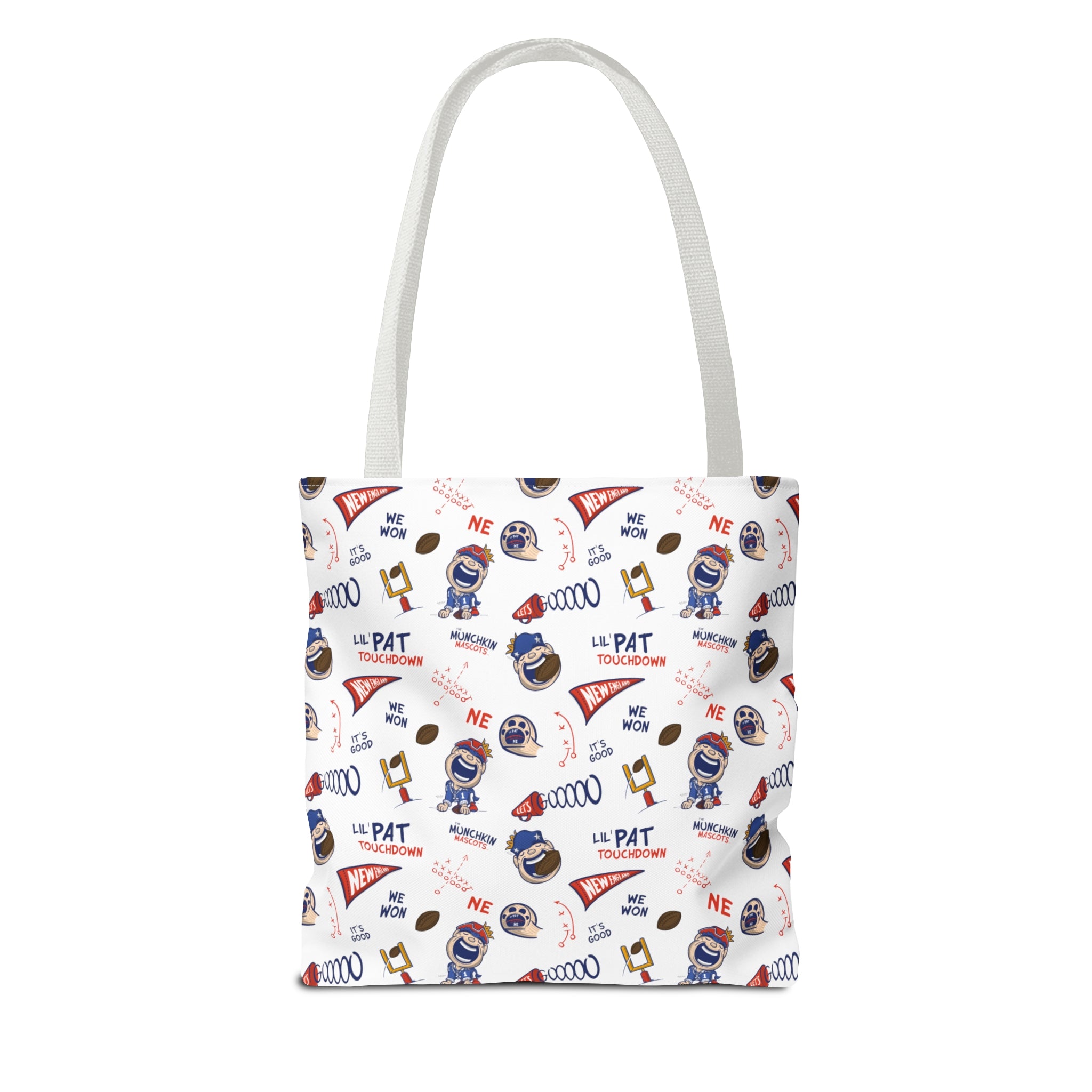 Tote Bag (AOP) - Pattern - Lil' Pat NE Football