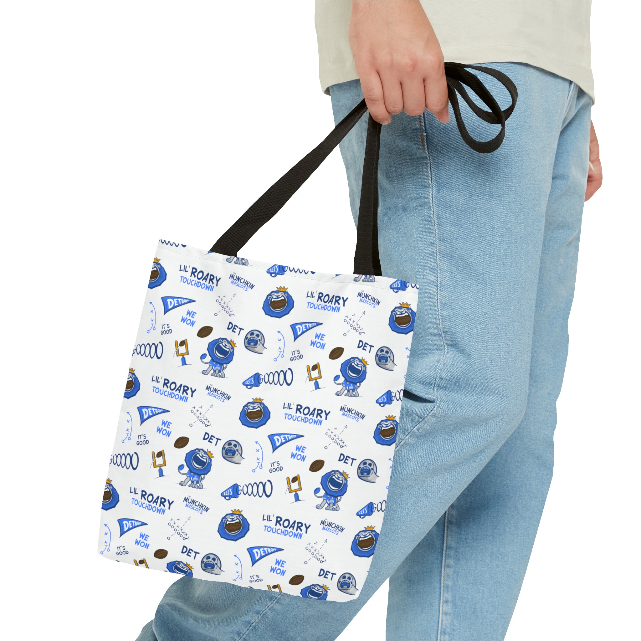 Tote Bag (AOP) - Pattern - Lil' Roary DET Football