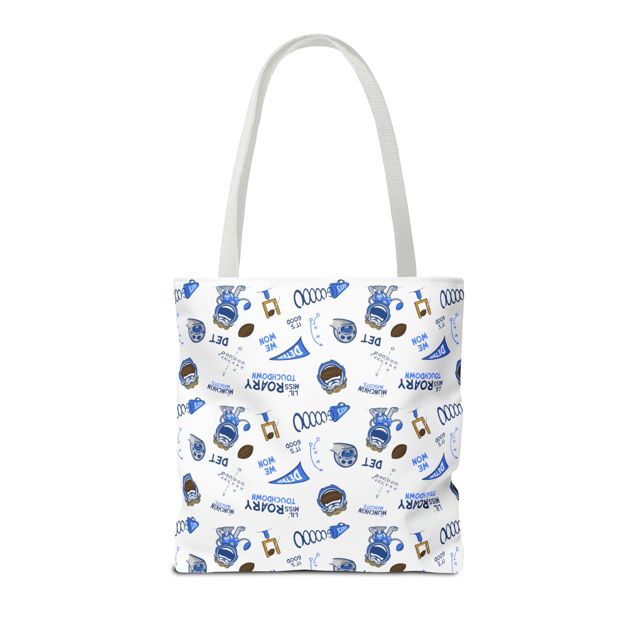 Tote Bag (AOP) - Pattern - Lil' Miss Roary DET Football