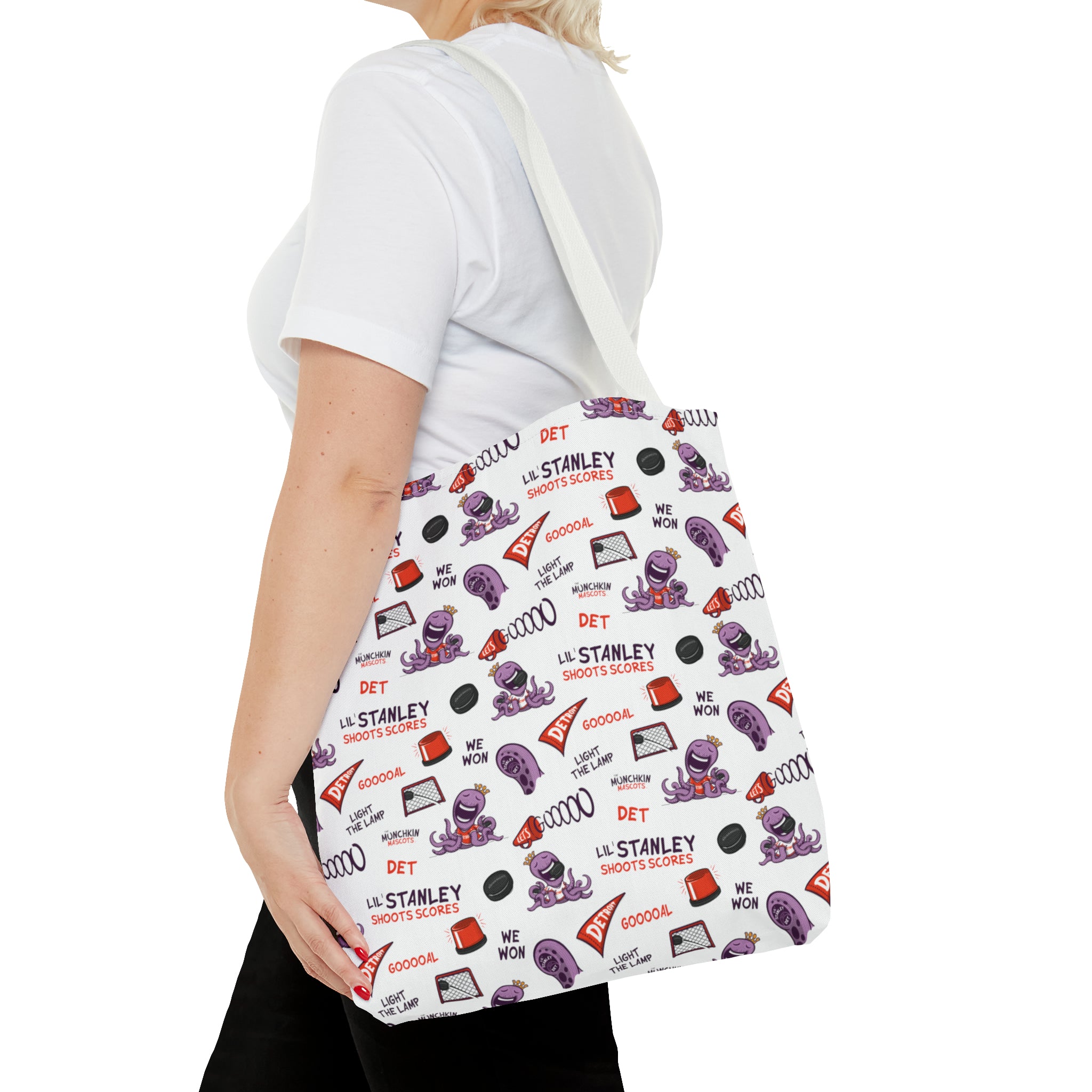 Tote Bag (AOP) - Pattern - Lil' Stanley DET Hockey