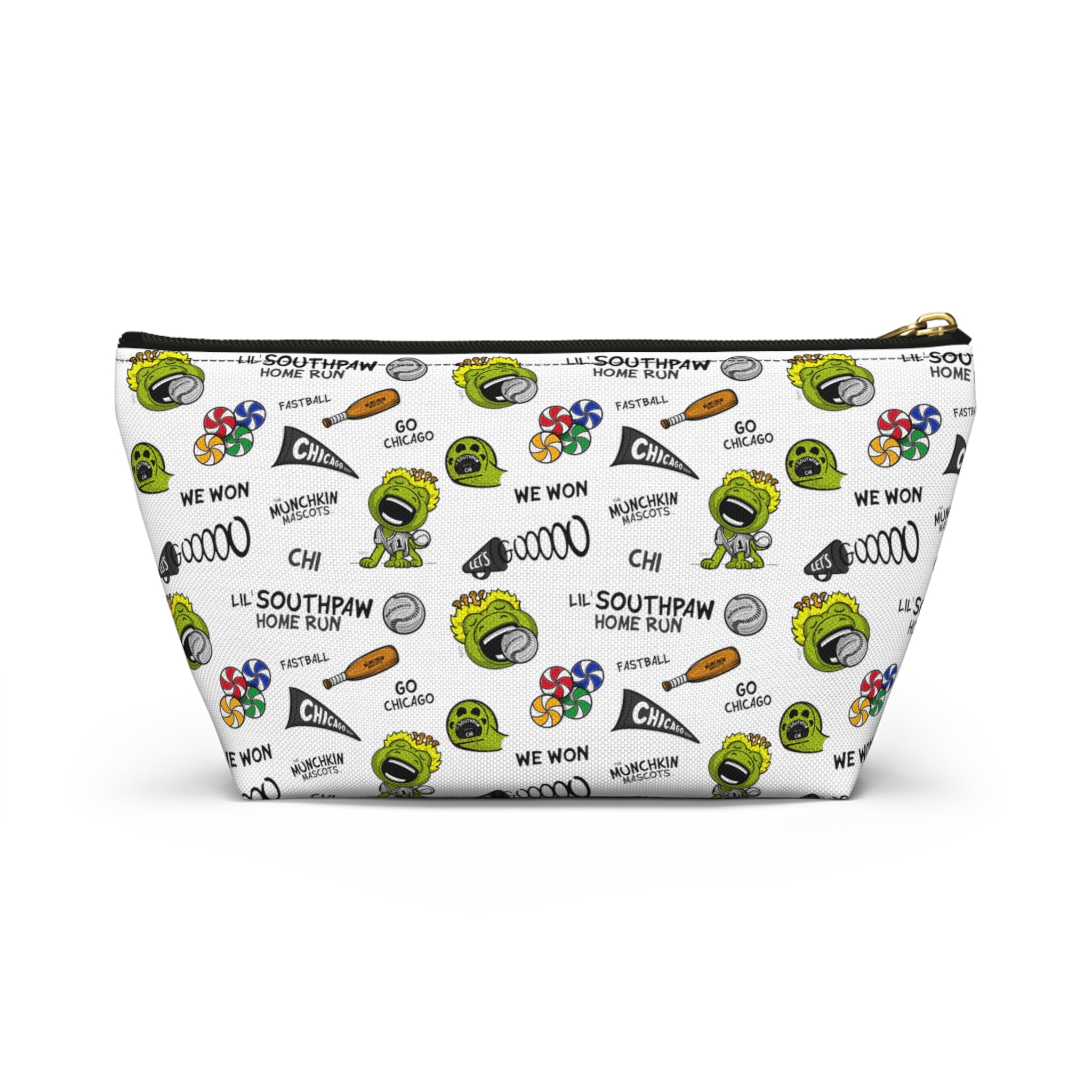 Accessory Pouch w T-bottom - Pattern - Lil' Southpaw CHI Baseball