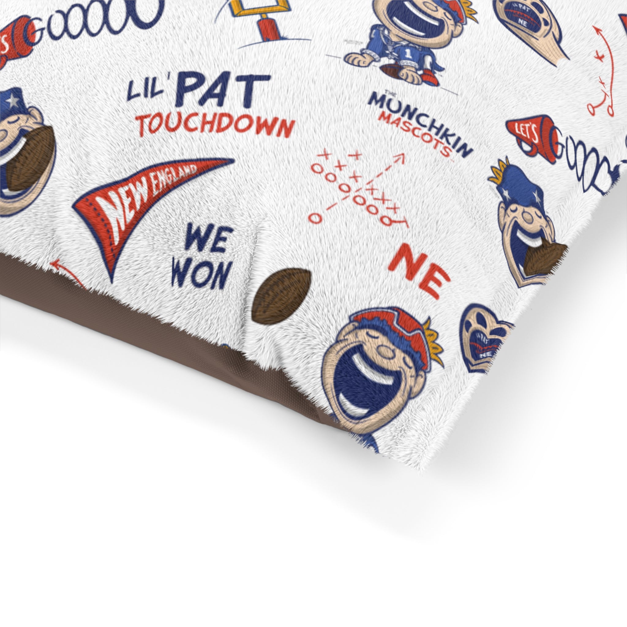 Pet Bed - Lets Go + Pattern - Lil' Pat NE Football