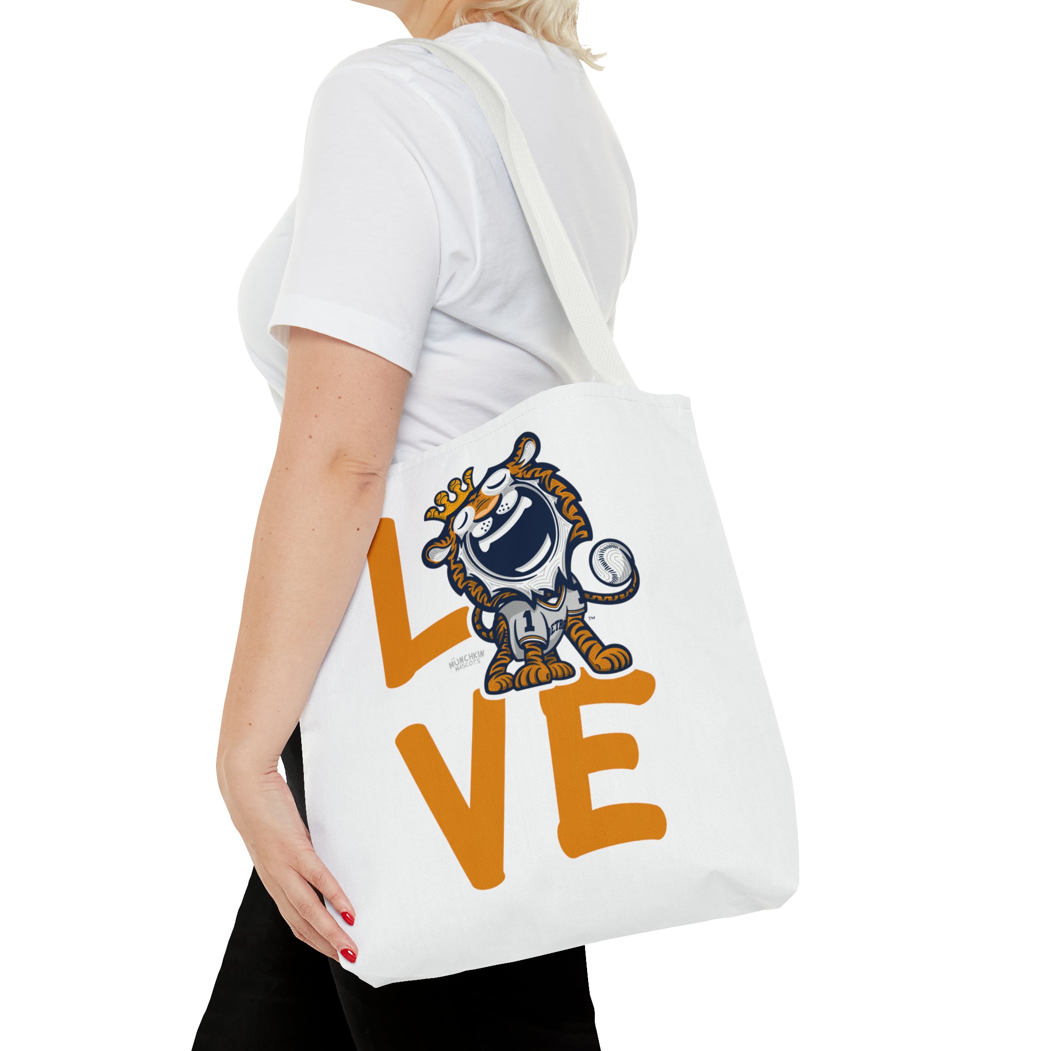 Tote Bag (AOP) - LOVE + Lets Go - Lil' Paws DET Baseball