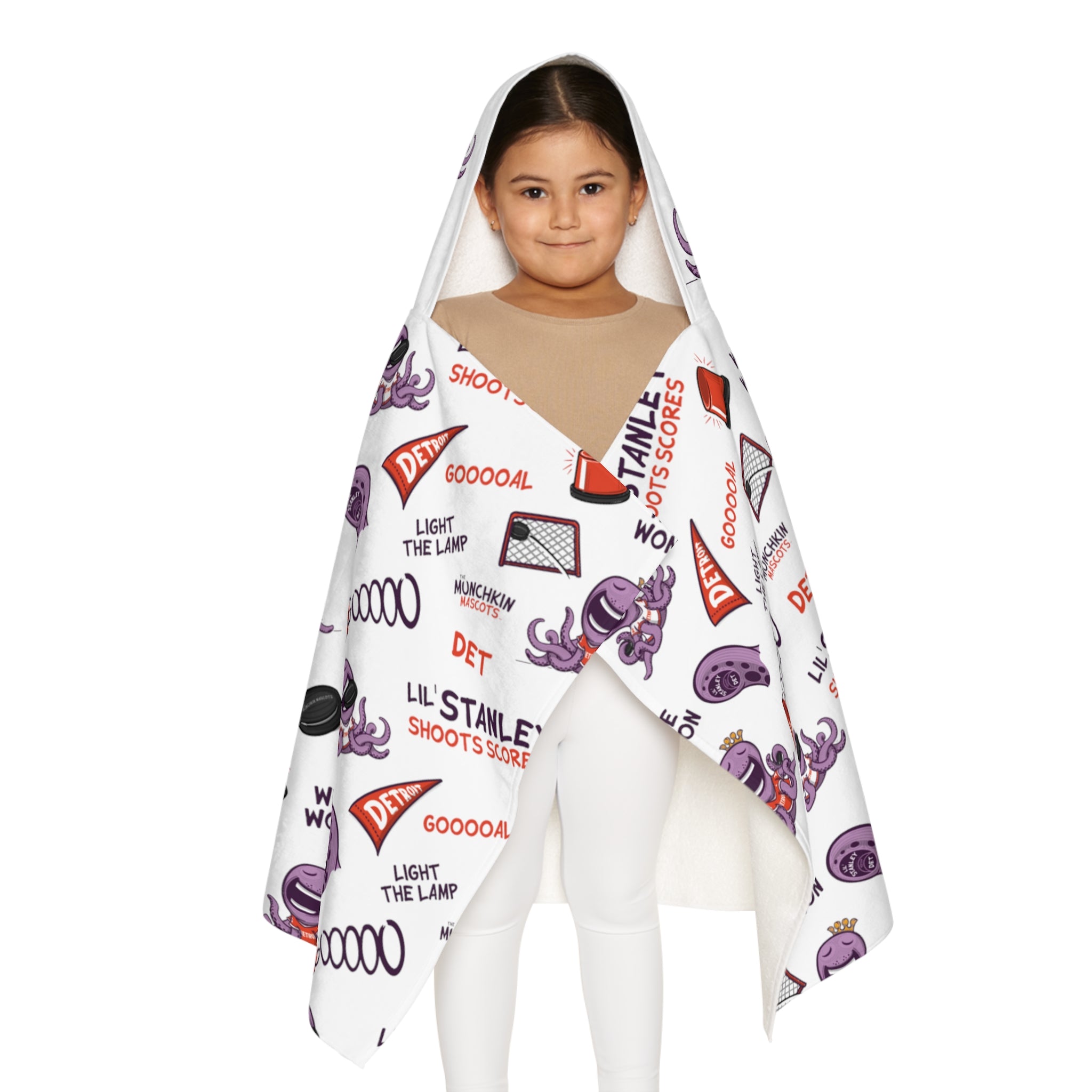 Youth Hooded Towel - Lil' Stanley DET Hockey