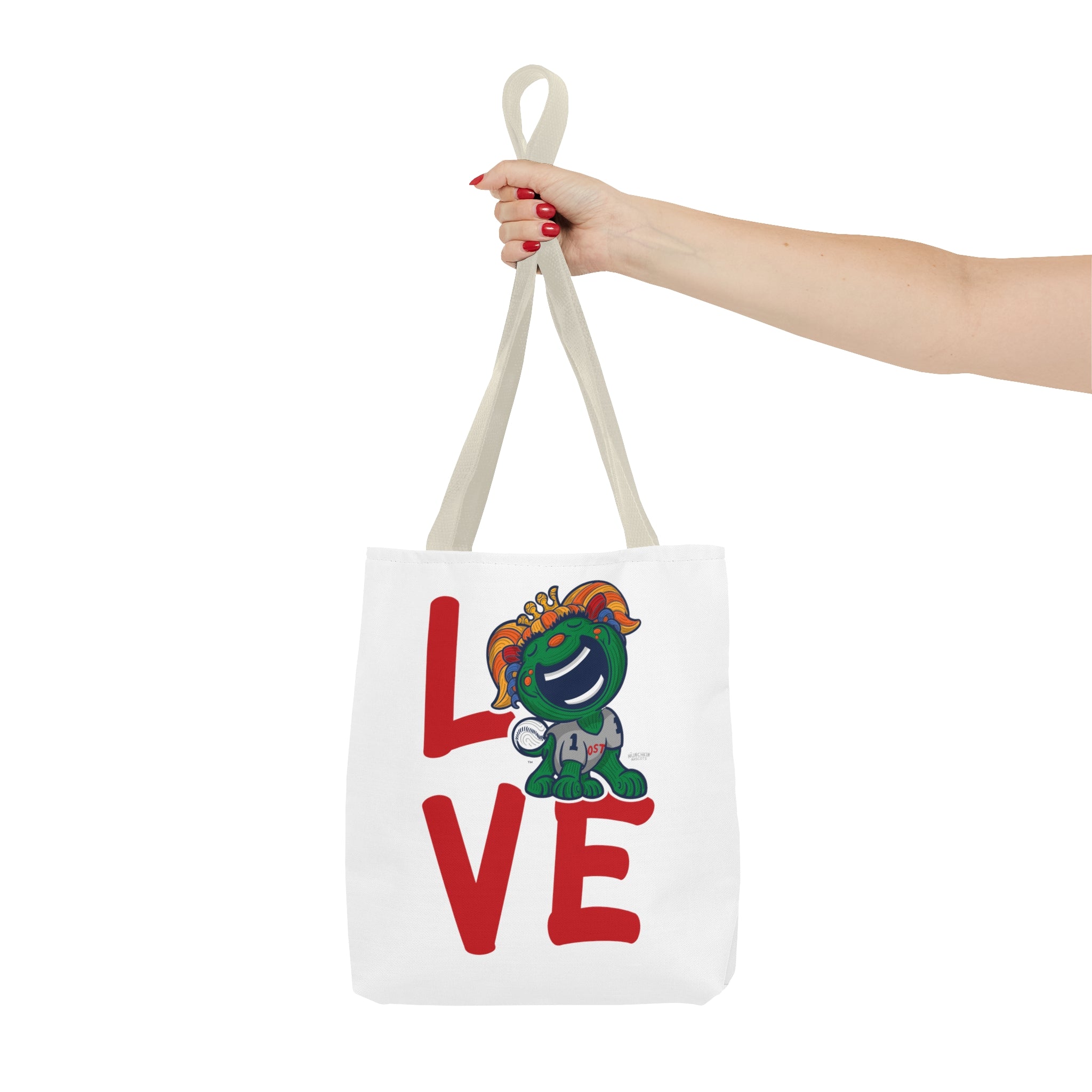 Tote Bag (AOP) - LOVE + Lets Go - Lil' Miss Tessie BOS Baseball