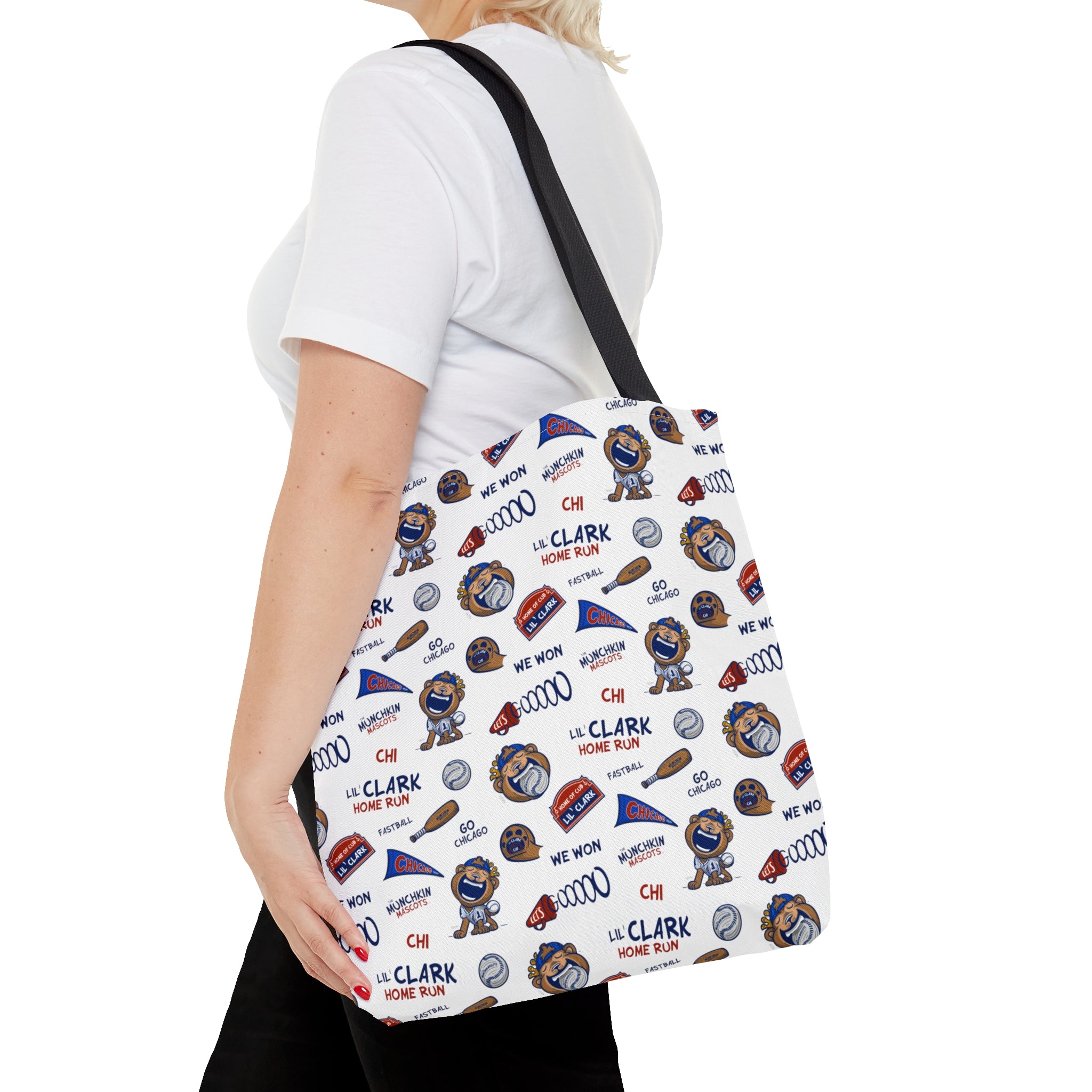 Tote Bag (AOP) - Pattern - Lil' Clark CHI Baseball