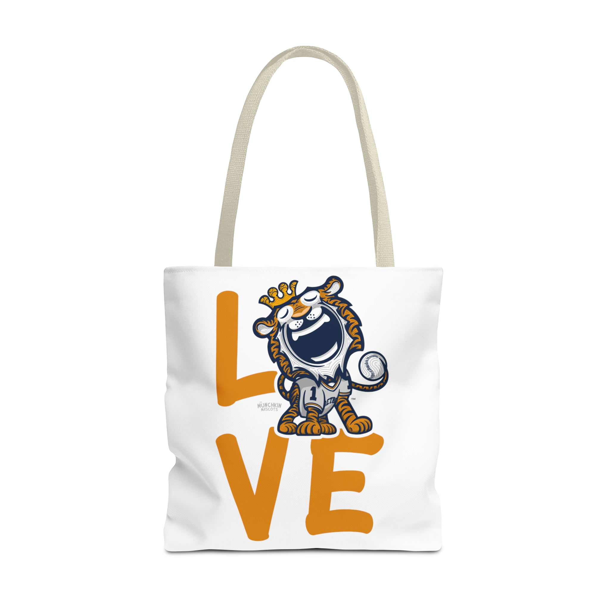 Tote Bag (AOP) - LOVE + Lets Go - Lil' Paws DET Baseball