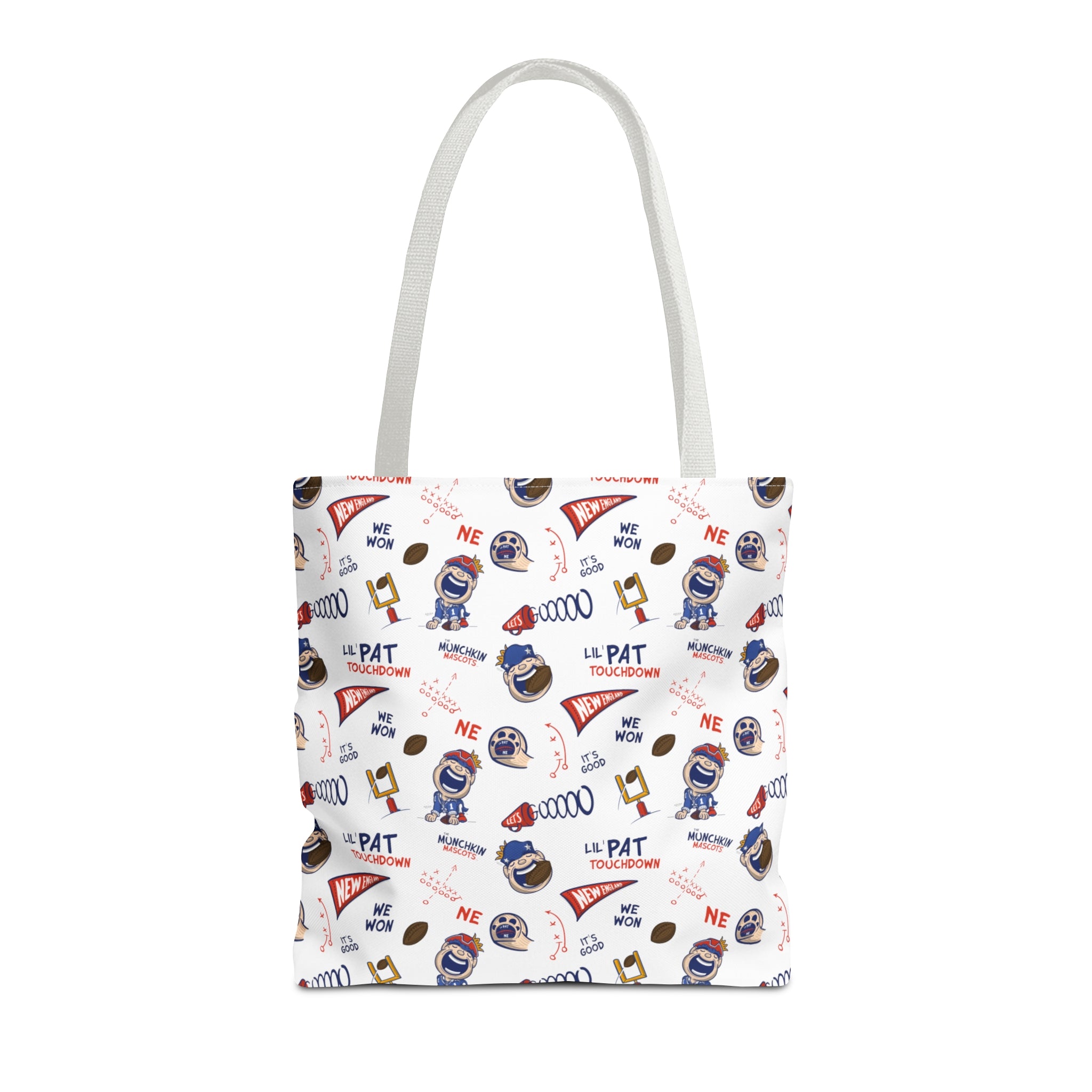 Tote Bag (AOP) - Pattern - Lil' Pat NE Football