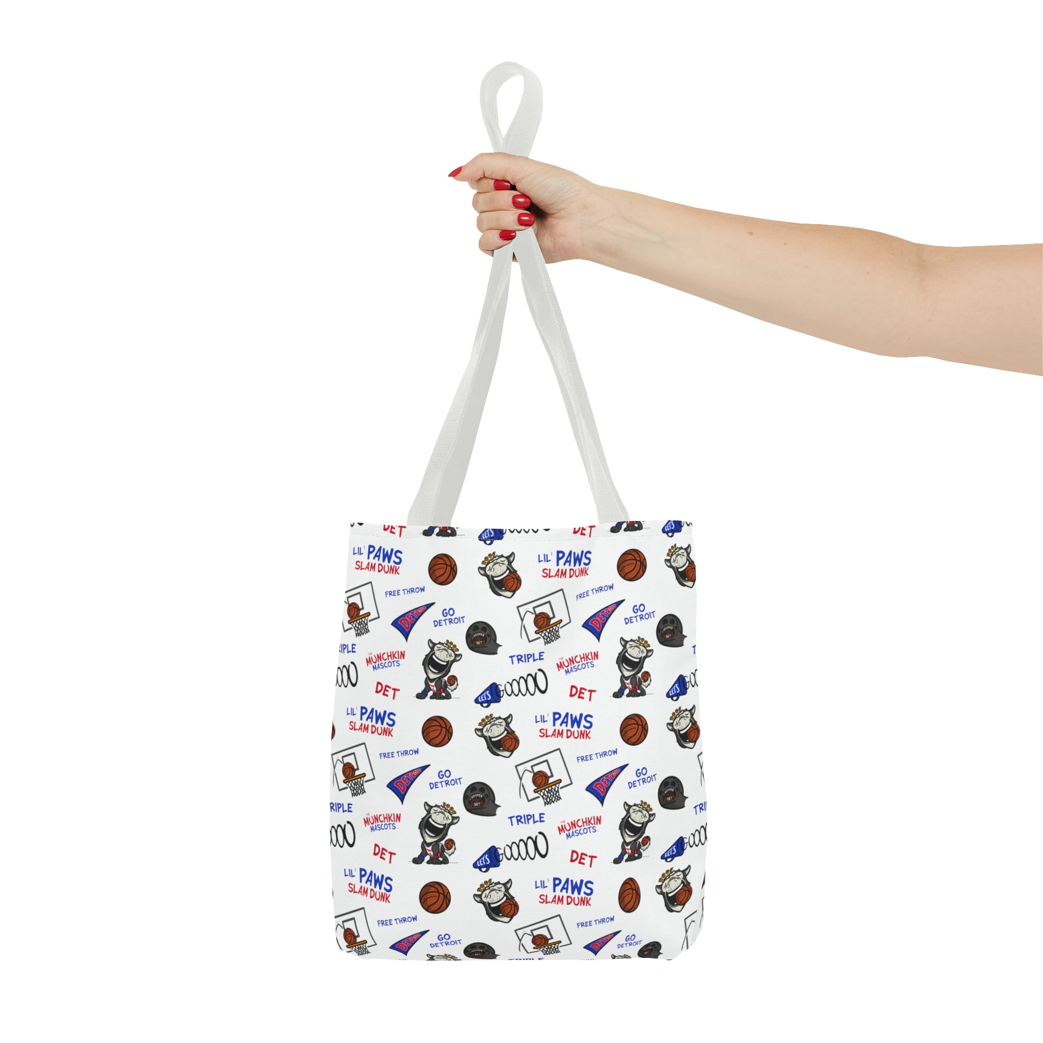 Tote Bag (AOP) - Pattern - Lil' Hooper DET Basketball