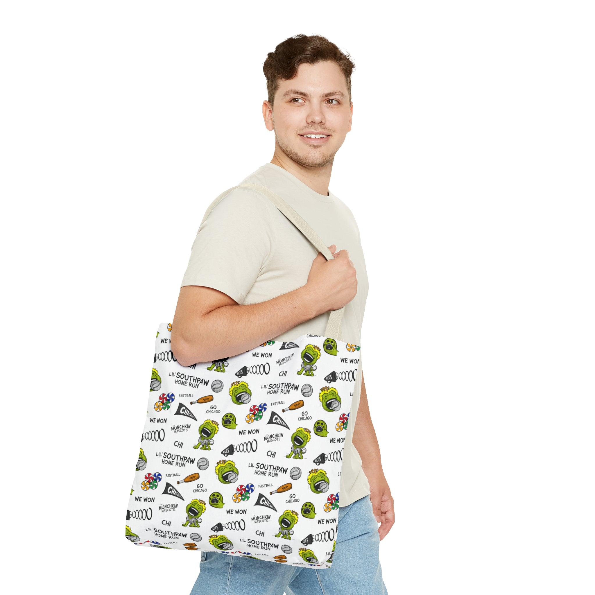 Tote Bag (AOP) - Pattern - Lil' Southpaw CHI Baseball