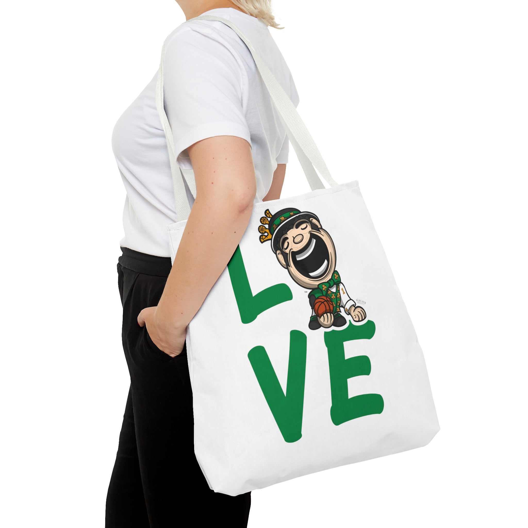 Tote Bag (AOP) - LOVE + Lets Go - Lil' Lucky BOS Basketball