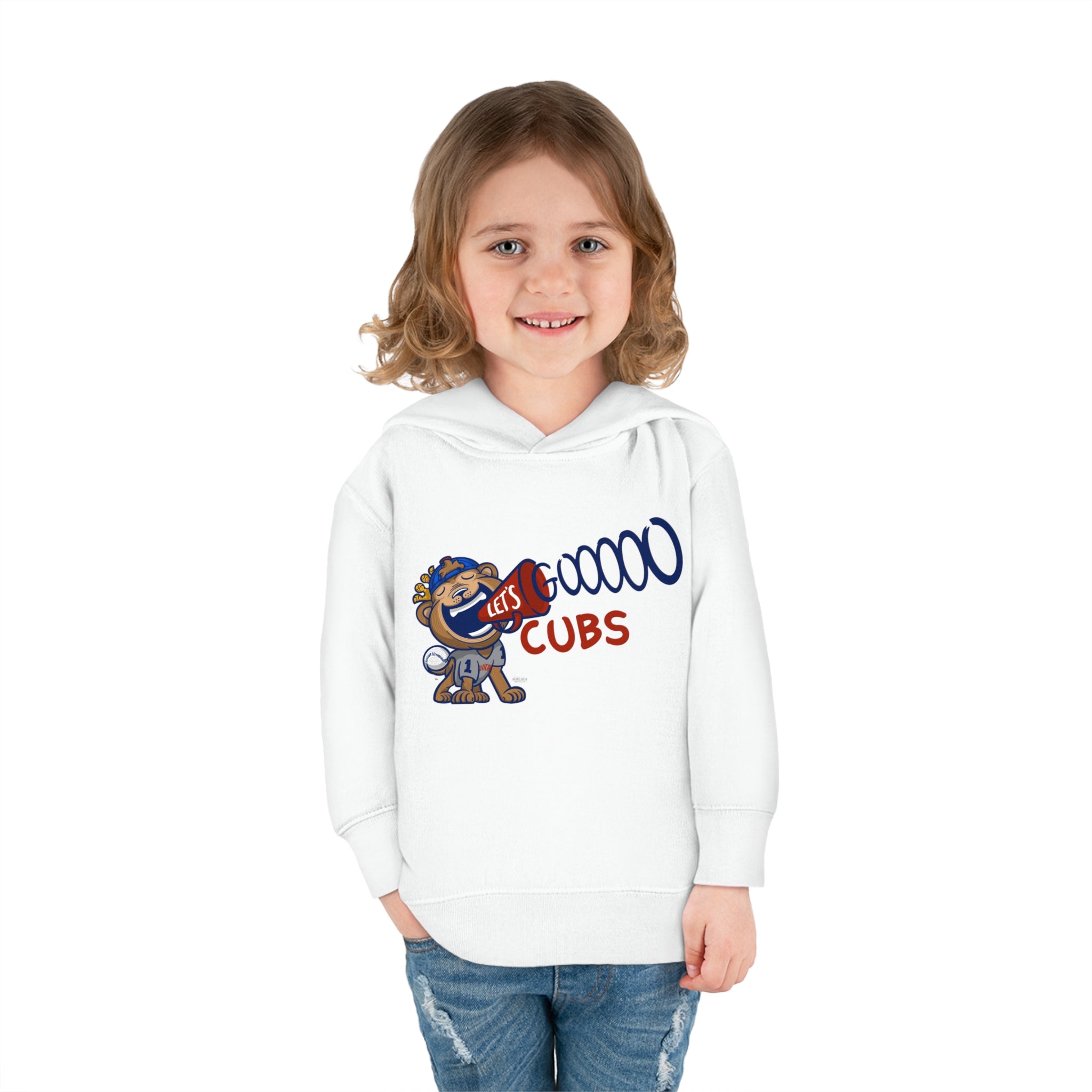 Toddler Pullover Fleece Hoodie - Let's Go - Lil' Clark CHI Baseball