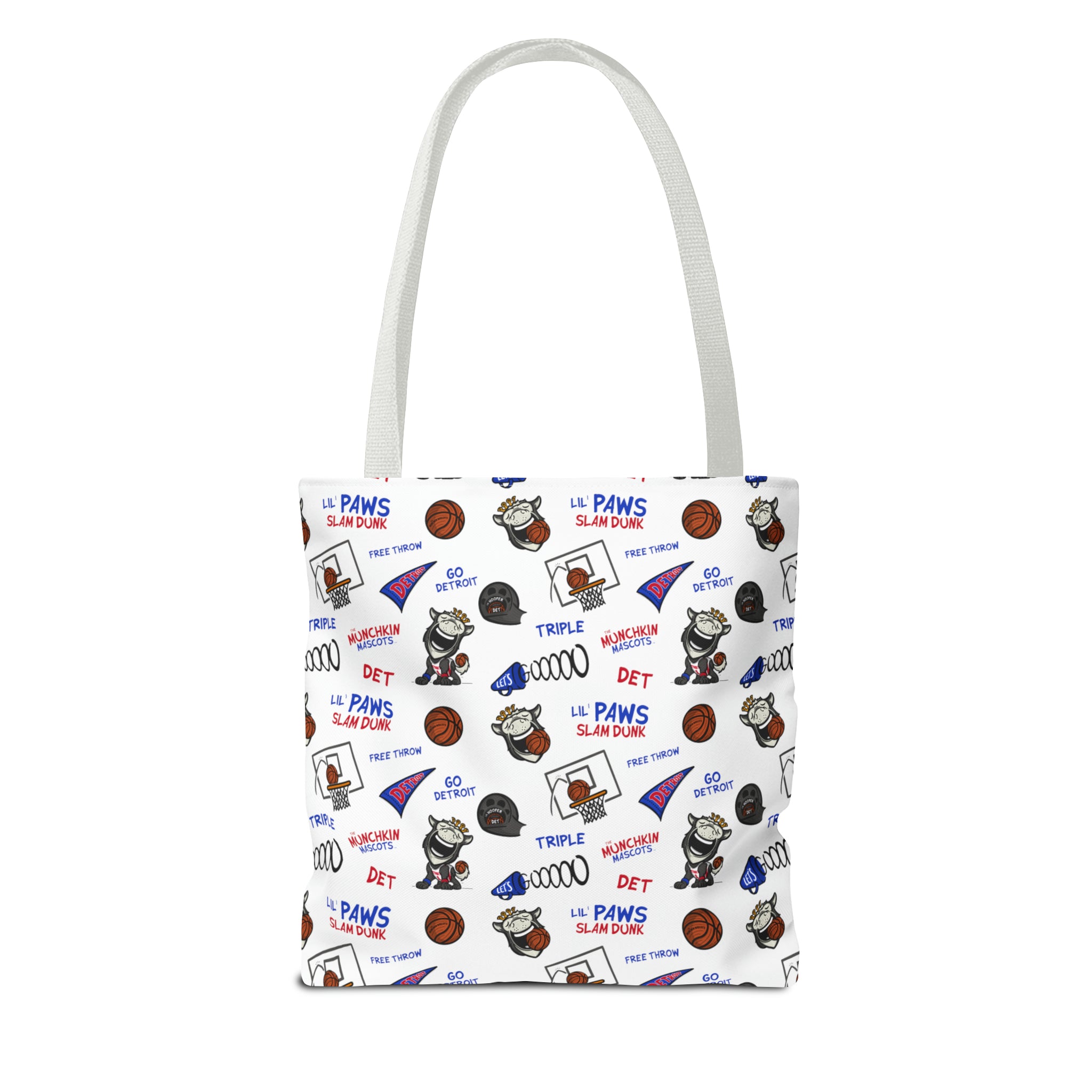 Tote Bag (AOP) - Pattern - Lil' Hooper DET Basketball