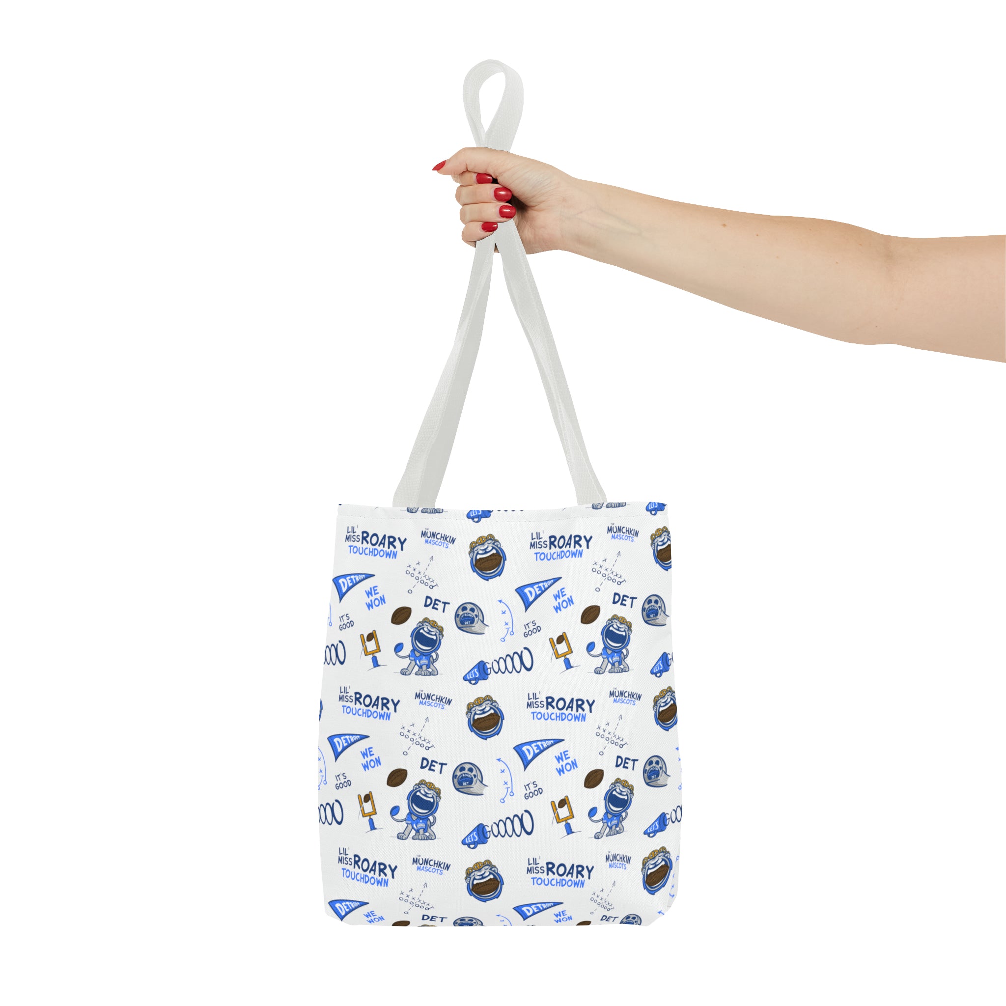 Tote Bag (AOP) - Pattern - Lil' Miss Roary DET Football