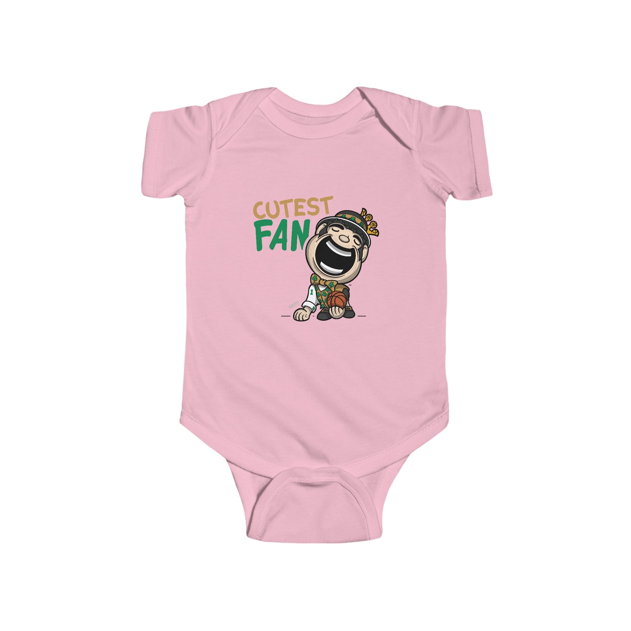 Infant Fine Jersey Bodysuit - Cutest Fan - Lil' Lucky BOS Basketball