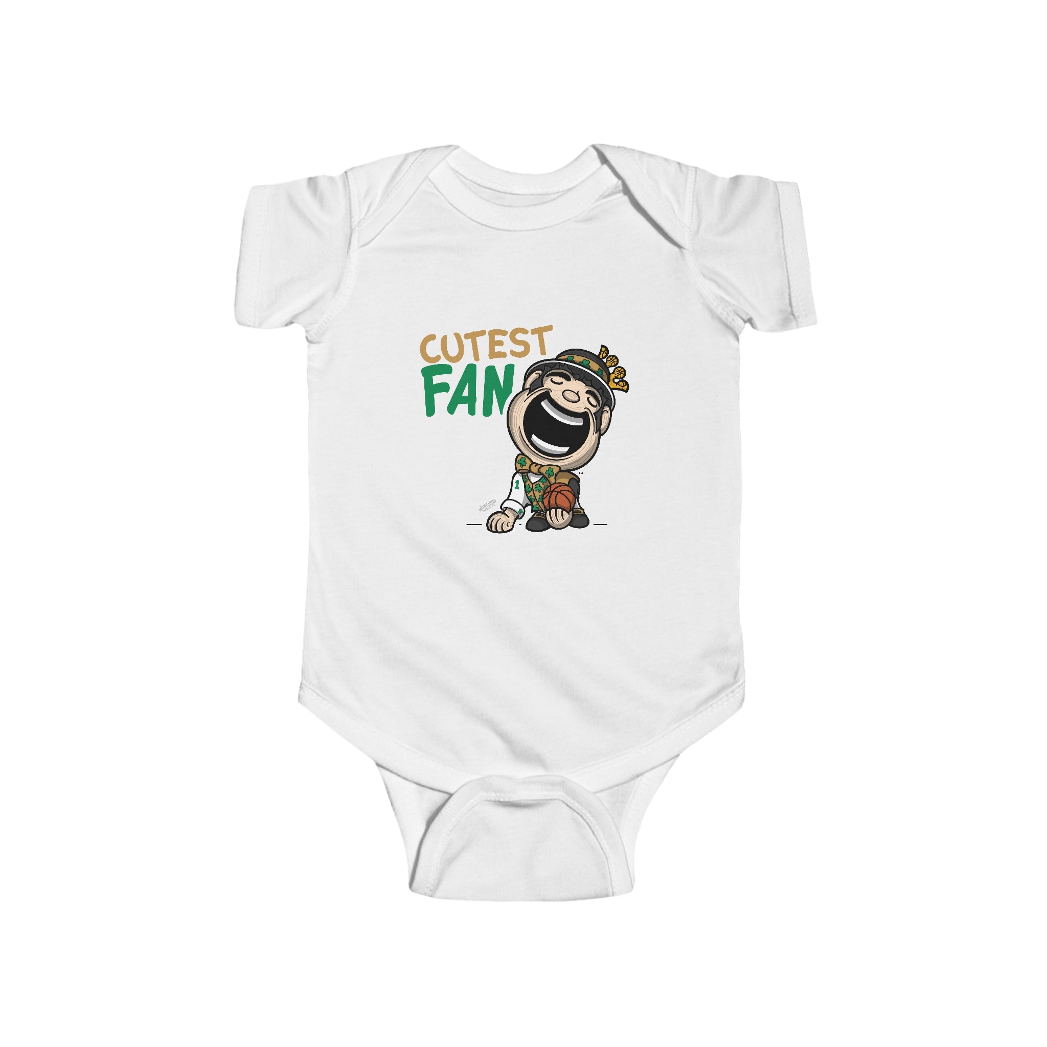 Infant Fine Jersey Bodysuit - Cutest Fan - Lil' Lucky BOS Basketball