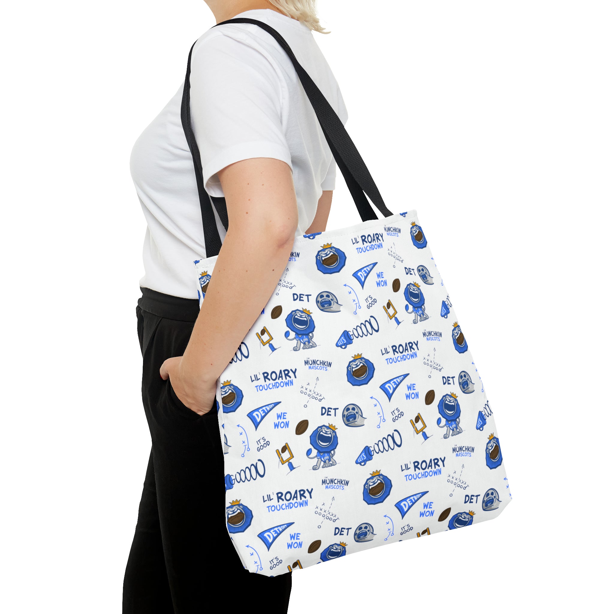 Tote Bag (AOP) - Pattern - Lil' Roary DET Football