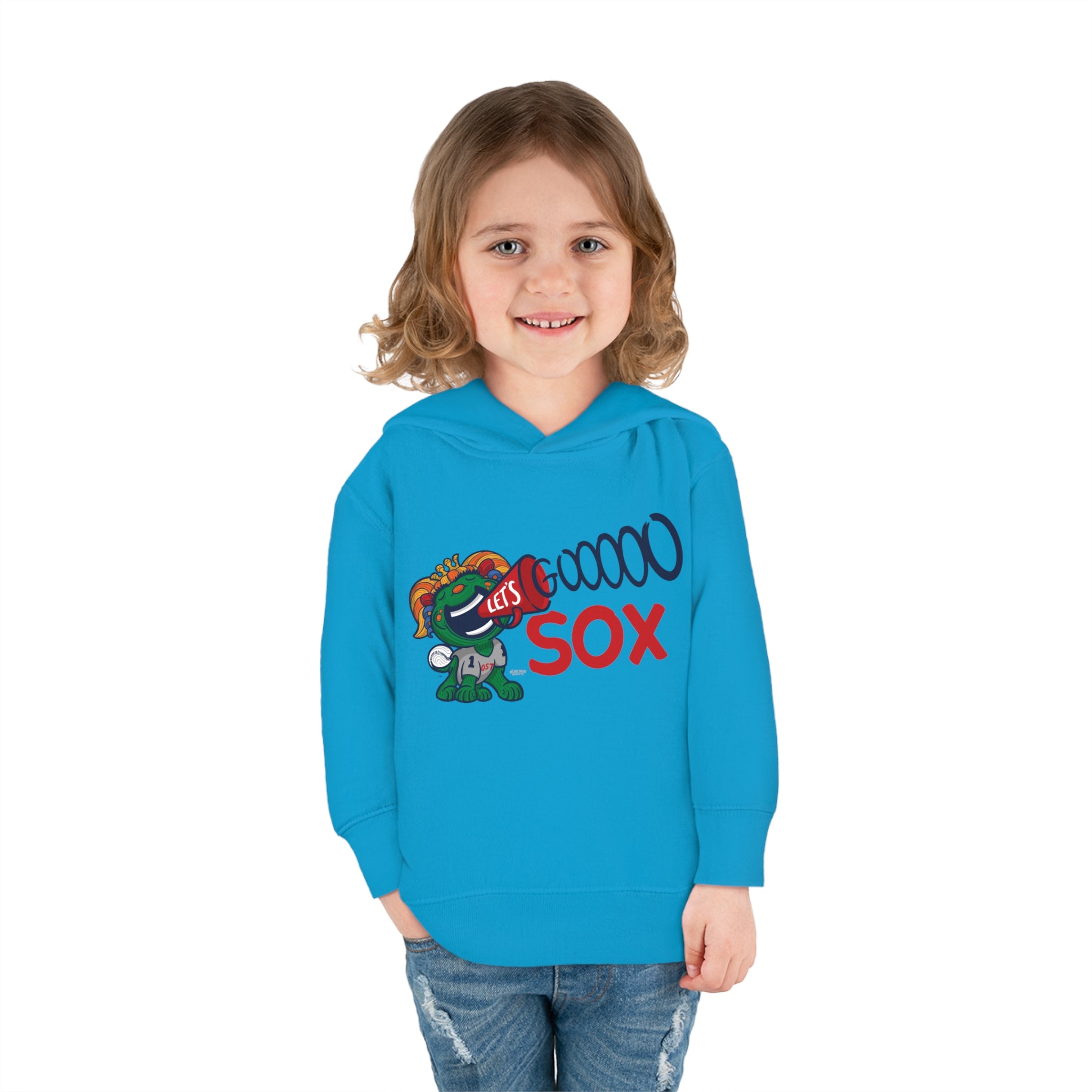 Toddler Pullover Fleece Hoodie - Let's Go - Lil' Miss Tessie BOS Baseball