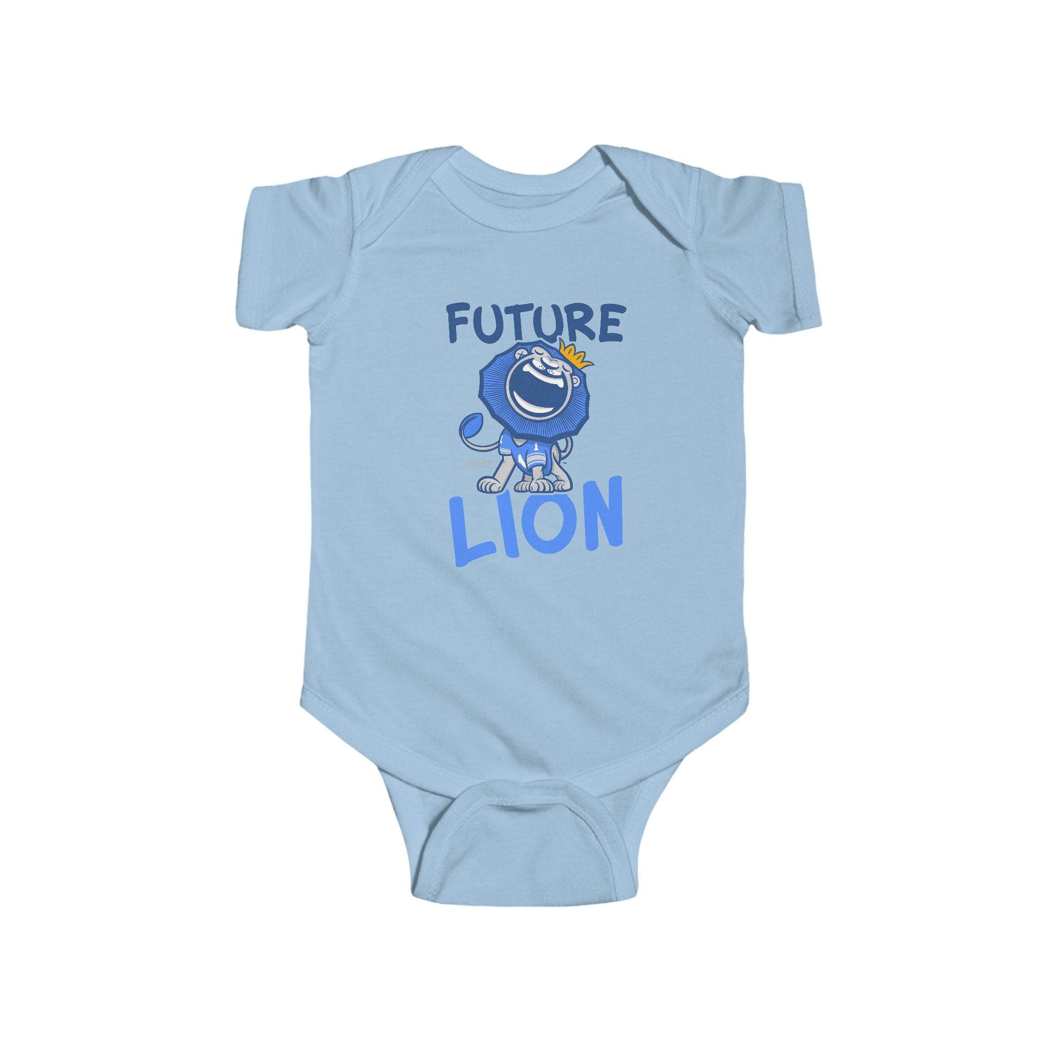 Detroit Football Newborn & Infant Lil' Roary 'Future' Jersey Bodysuit | Hand-Drawn Art | Gifts for Newborns