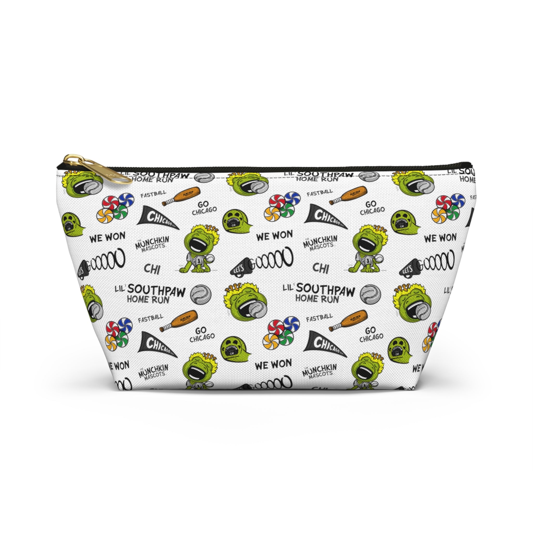 Accessory Pouch w T-bottom - Pattern - Lil' Southpaw CHI Baseball