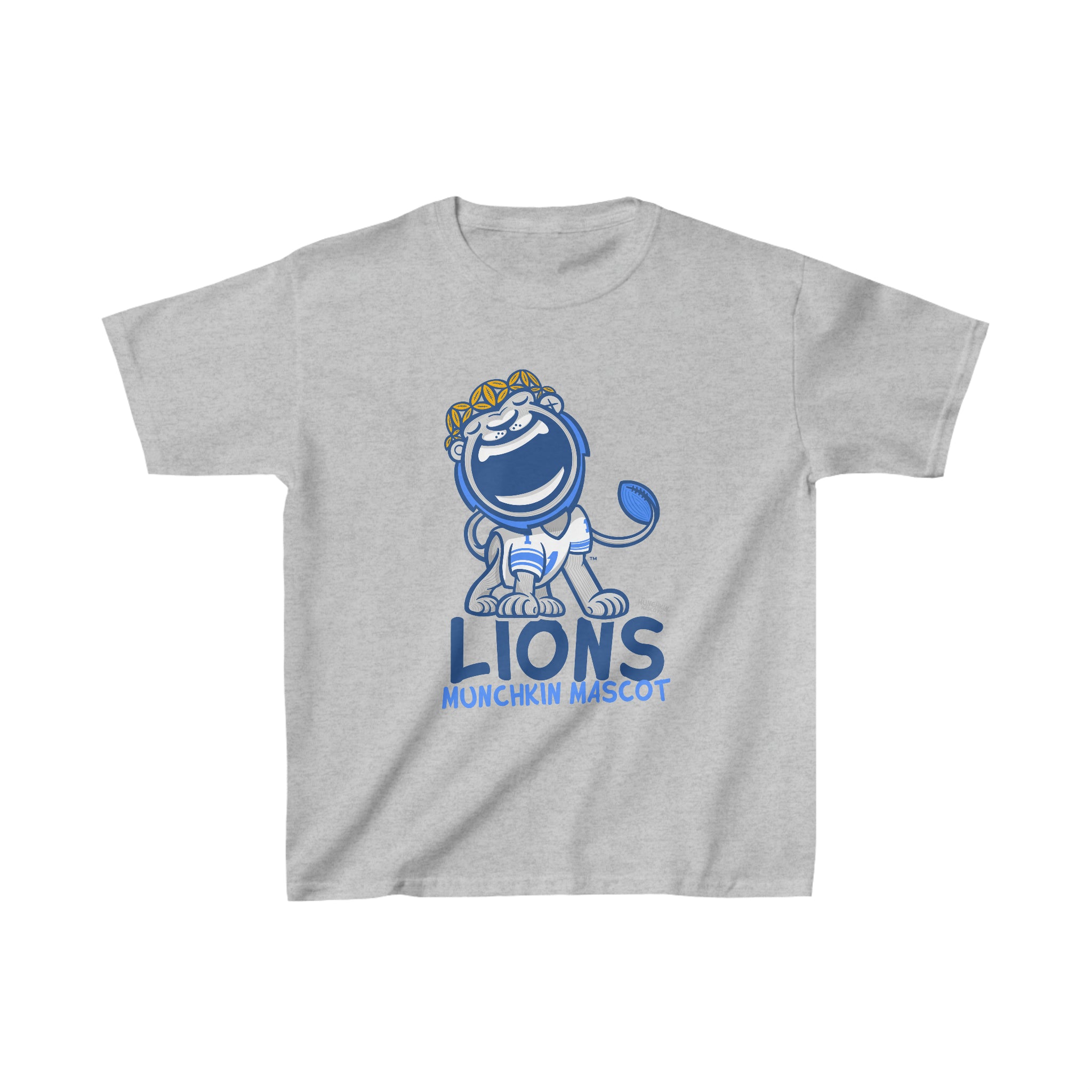 Kids Heavy Cotton™ Tee - Munchkin Mascot - Lil' Miss Roary DET Football