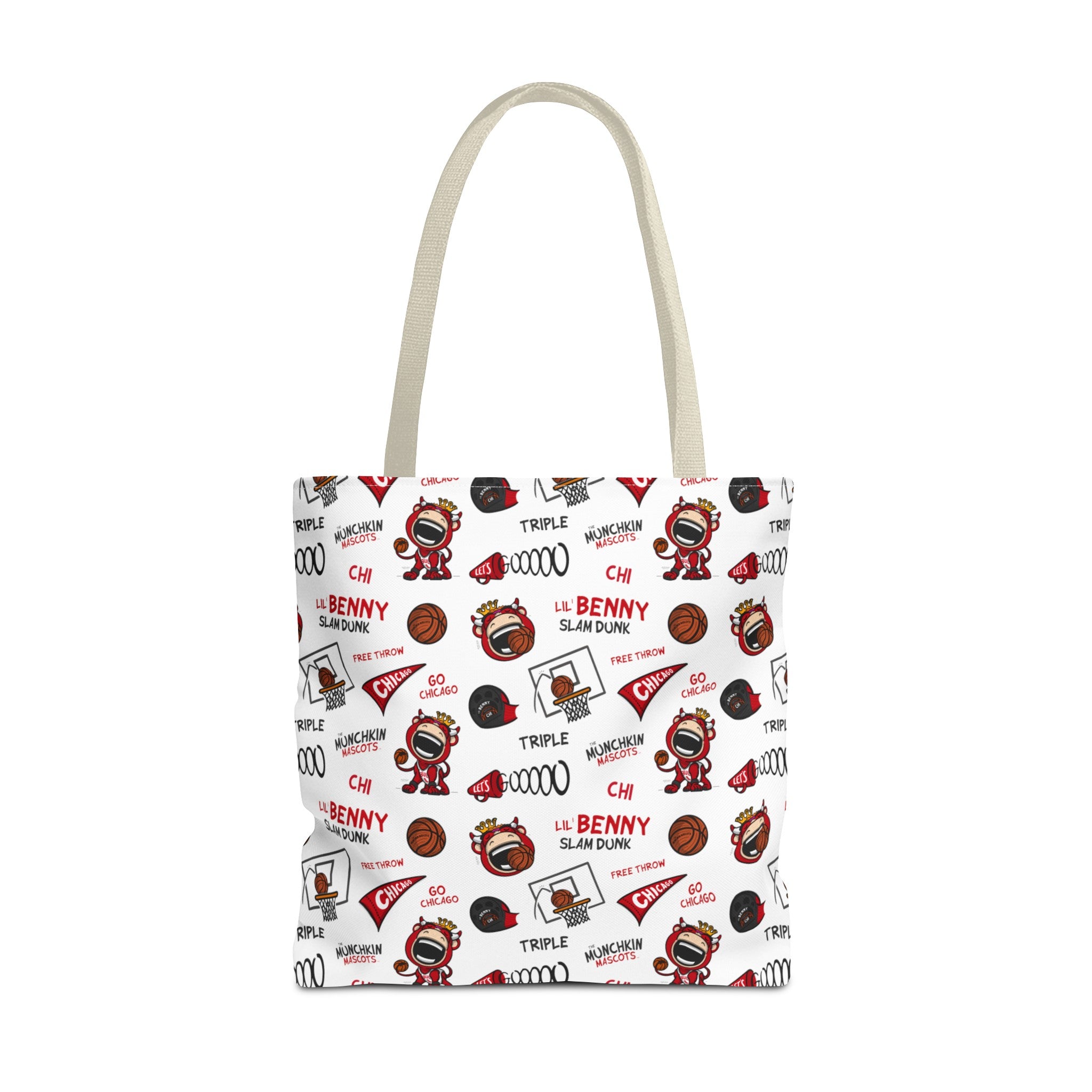 Tote Bag (AOP) - Pattern - Lil' Benny CHI Basketball