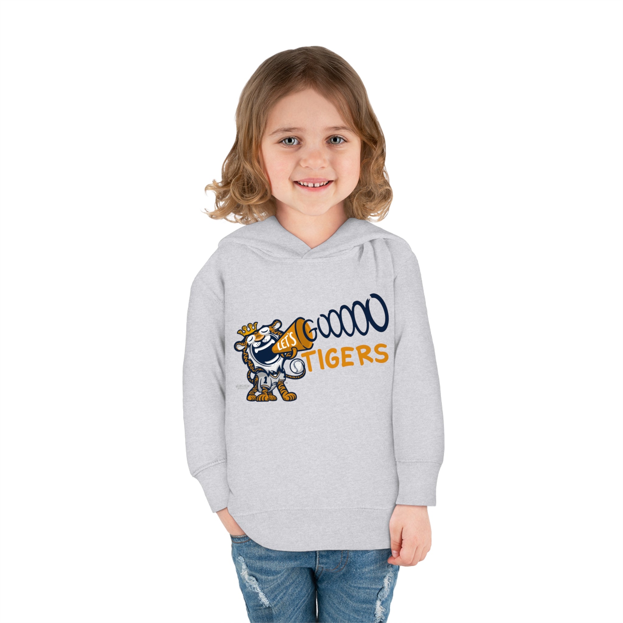 Toddler Pullover Fleece Hoodie - Let's Go - Lil' Paws DET Baseball