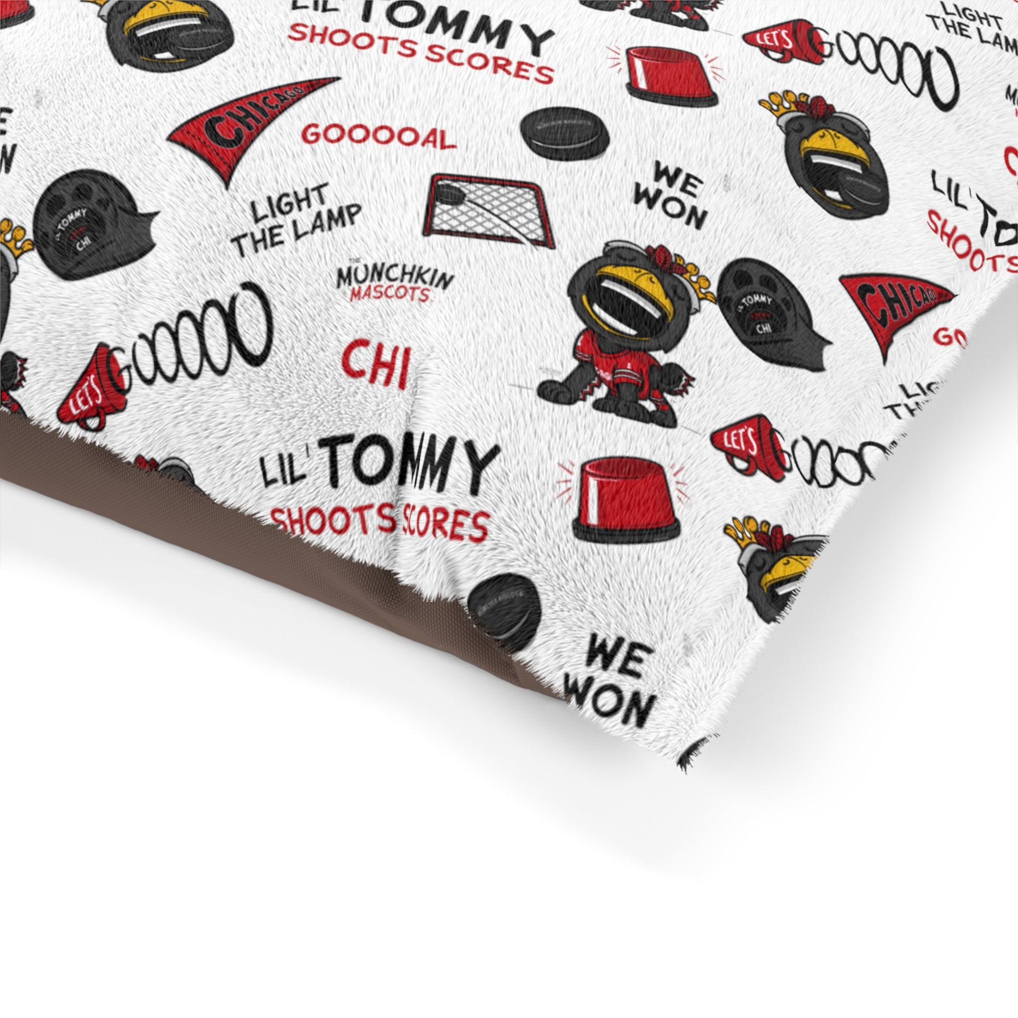 Pet Bed - Lets Go + Pattern - Lil' Tommy CHI Hockey