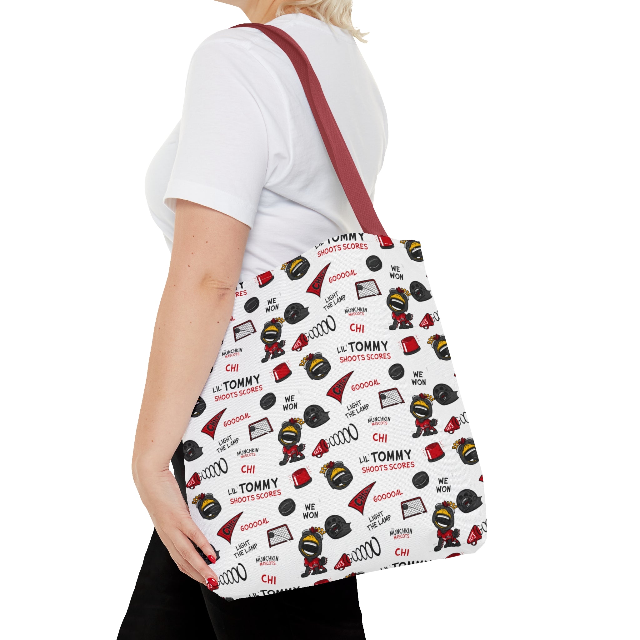 Tote Bag (AOP) - Pattern - Lil' Tommy CHI Hockey