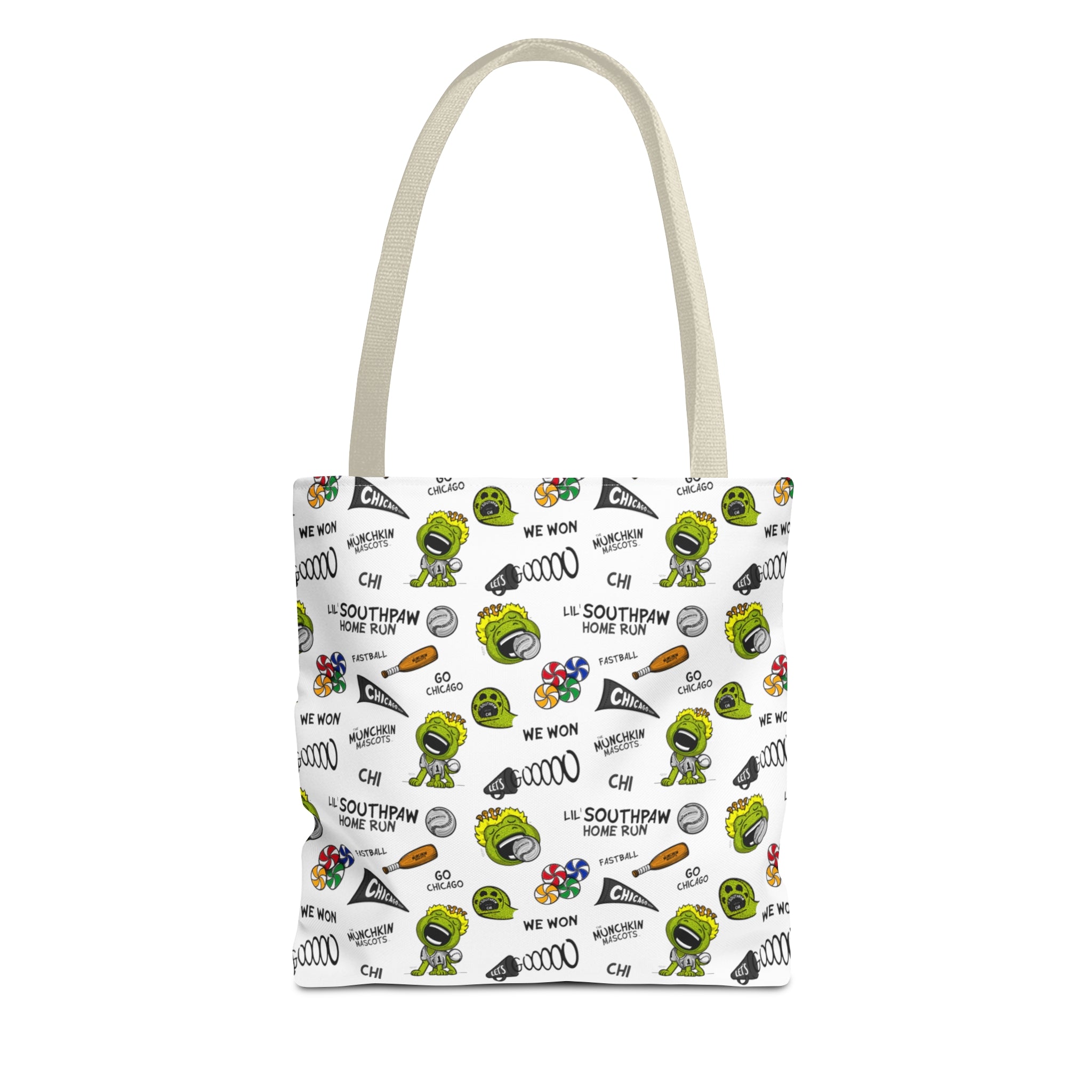 Tote Bag (AOP) - Pattern - Lil' Southpaw CHI Baseball