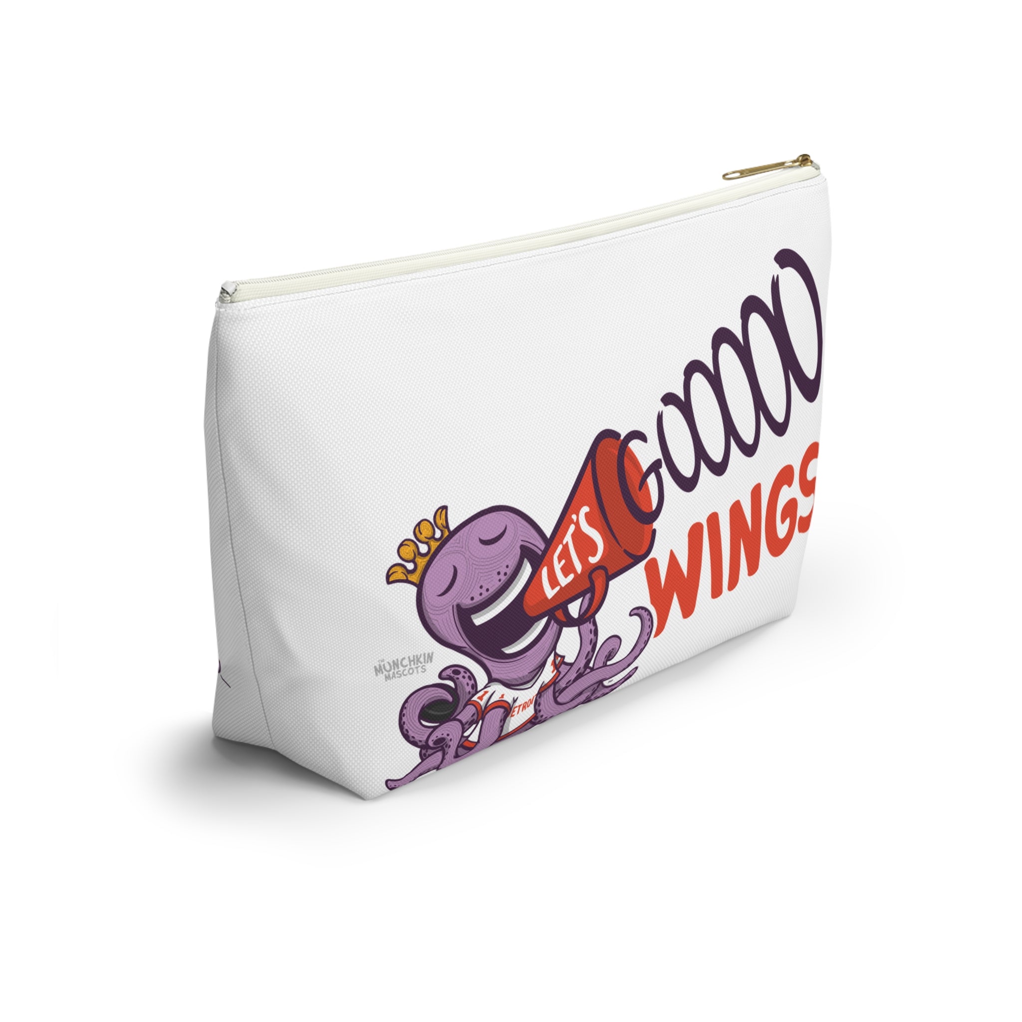 Detroit Hockey Accessory Pouch Lil' Stanley Themed | Hand-Drawn Art | Gifts for Kids