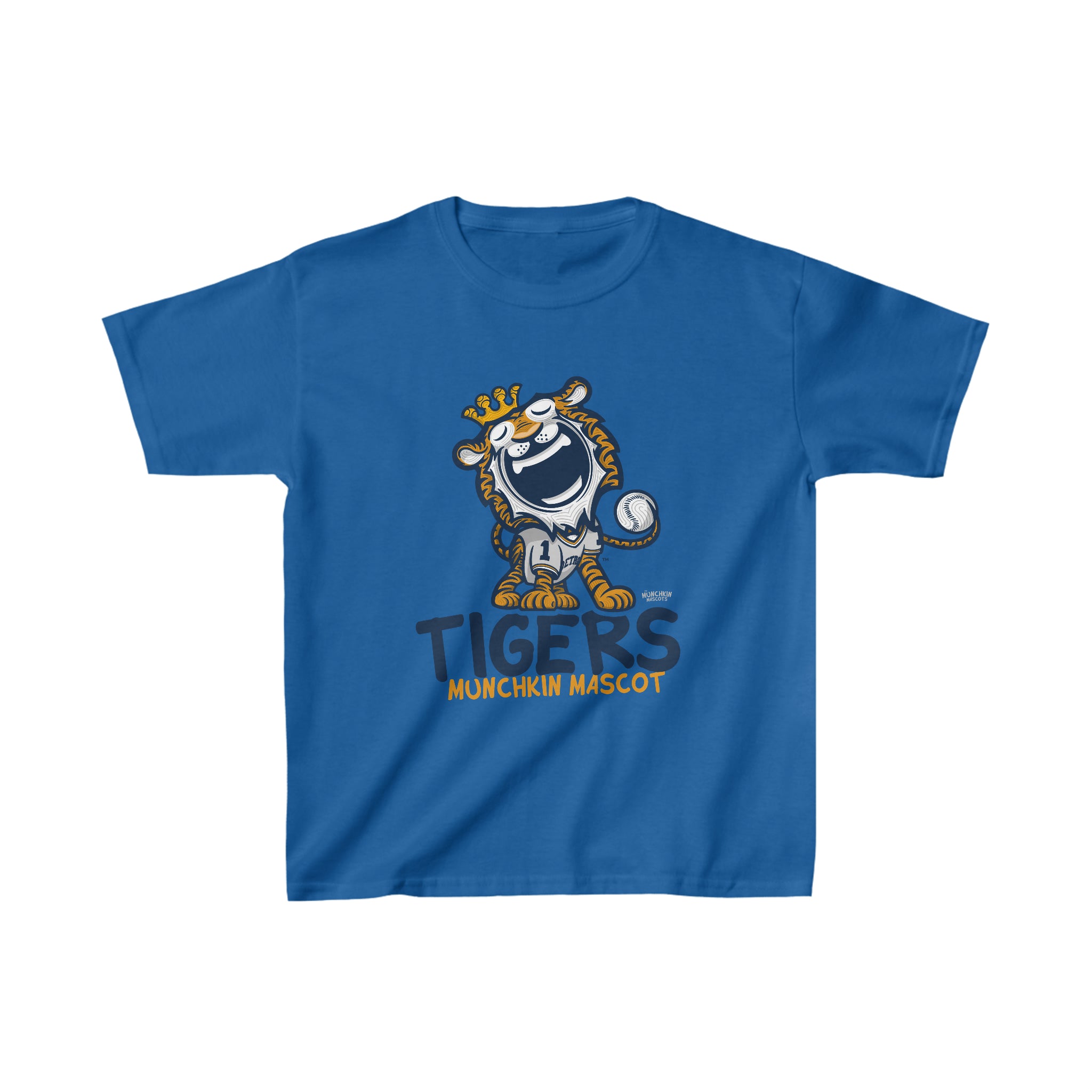 Kids Heavy Cotton™ Tee - Munchkin Mascot - Lil' Paws DET Baseball