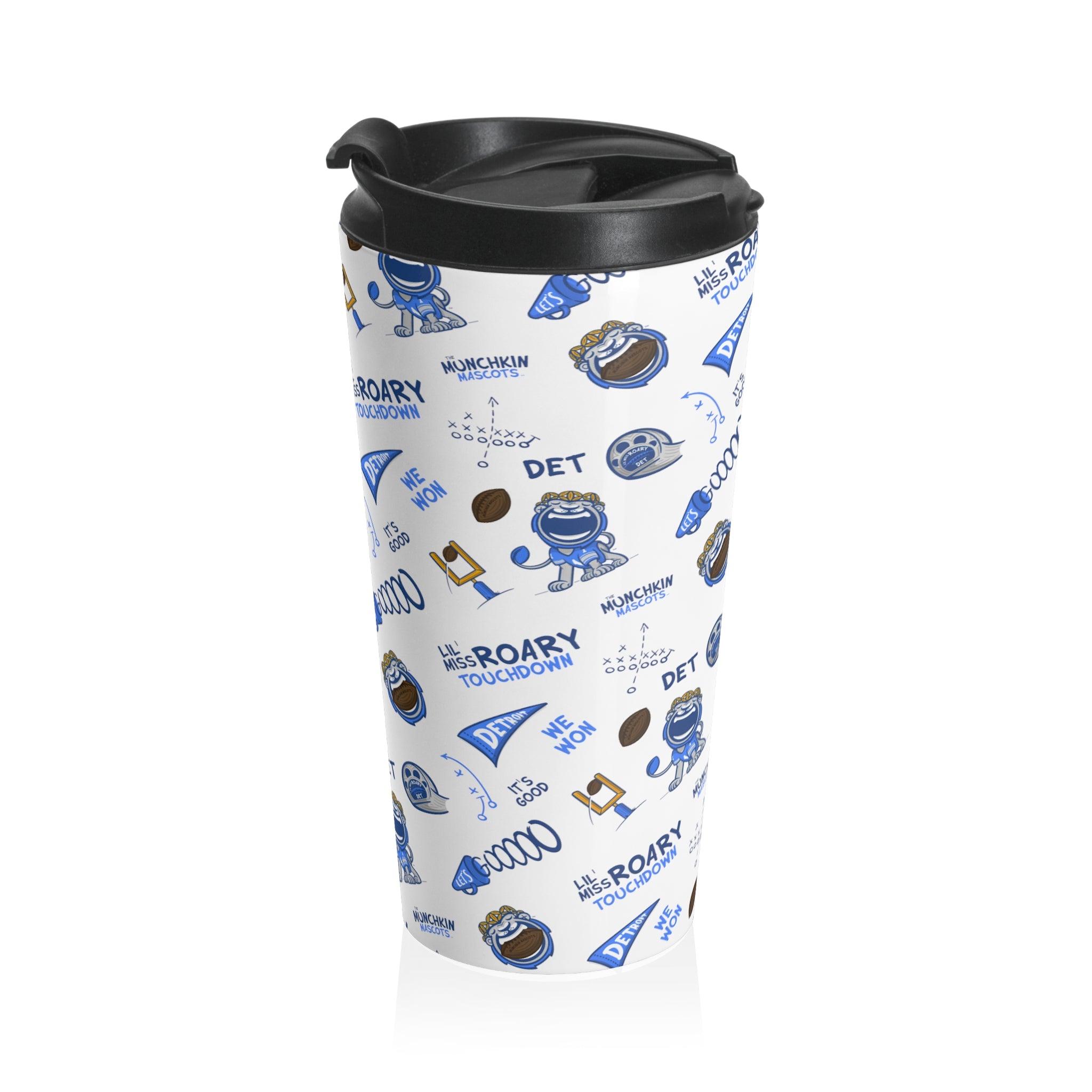 Stainless Steel Travel Mug - Lil' Miss Roary DET Football