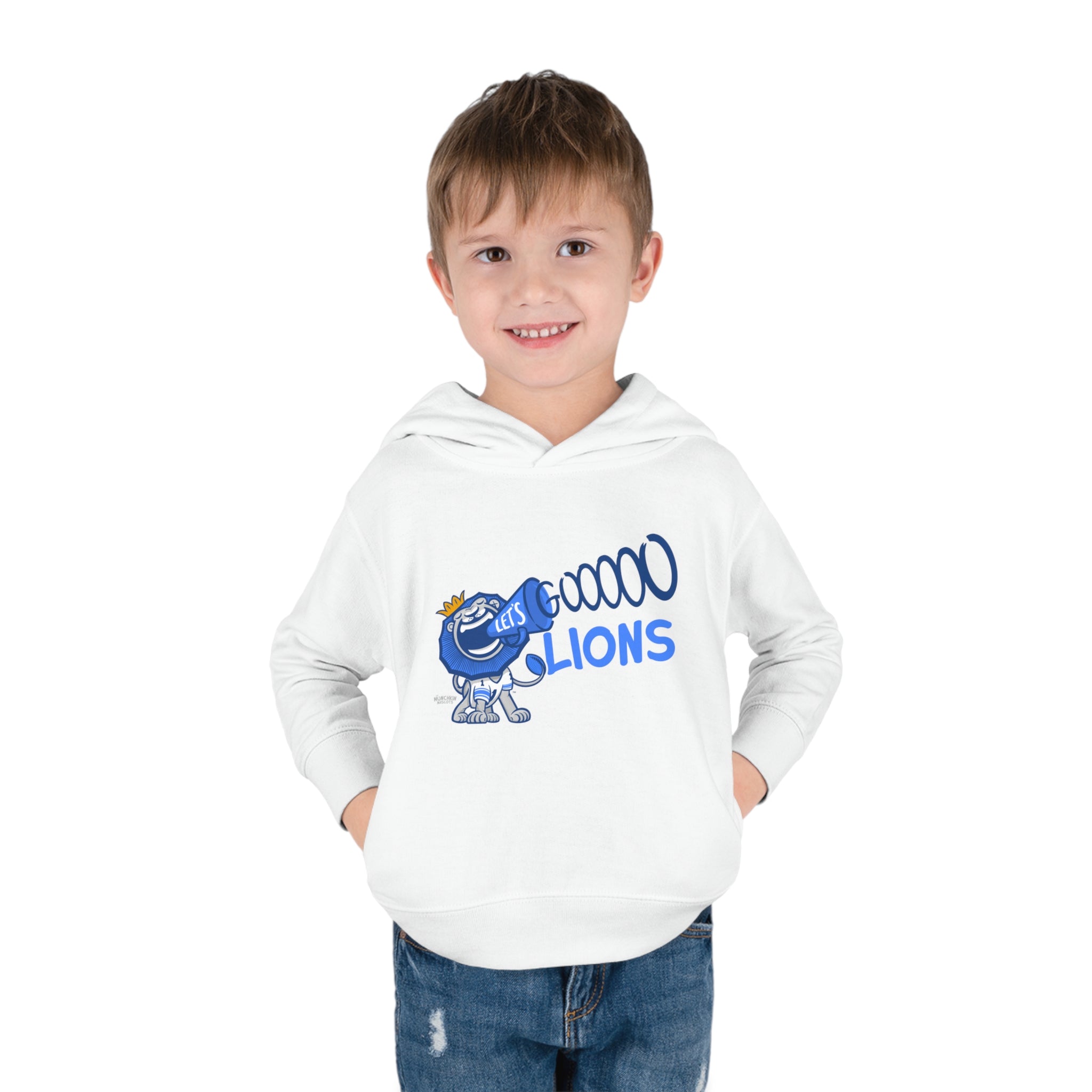 Toddler Pullover Fleece Hoodie - Let's Go - Lil' Roary DET Football