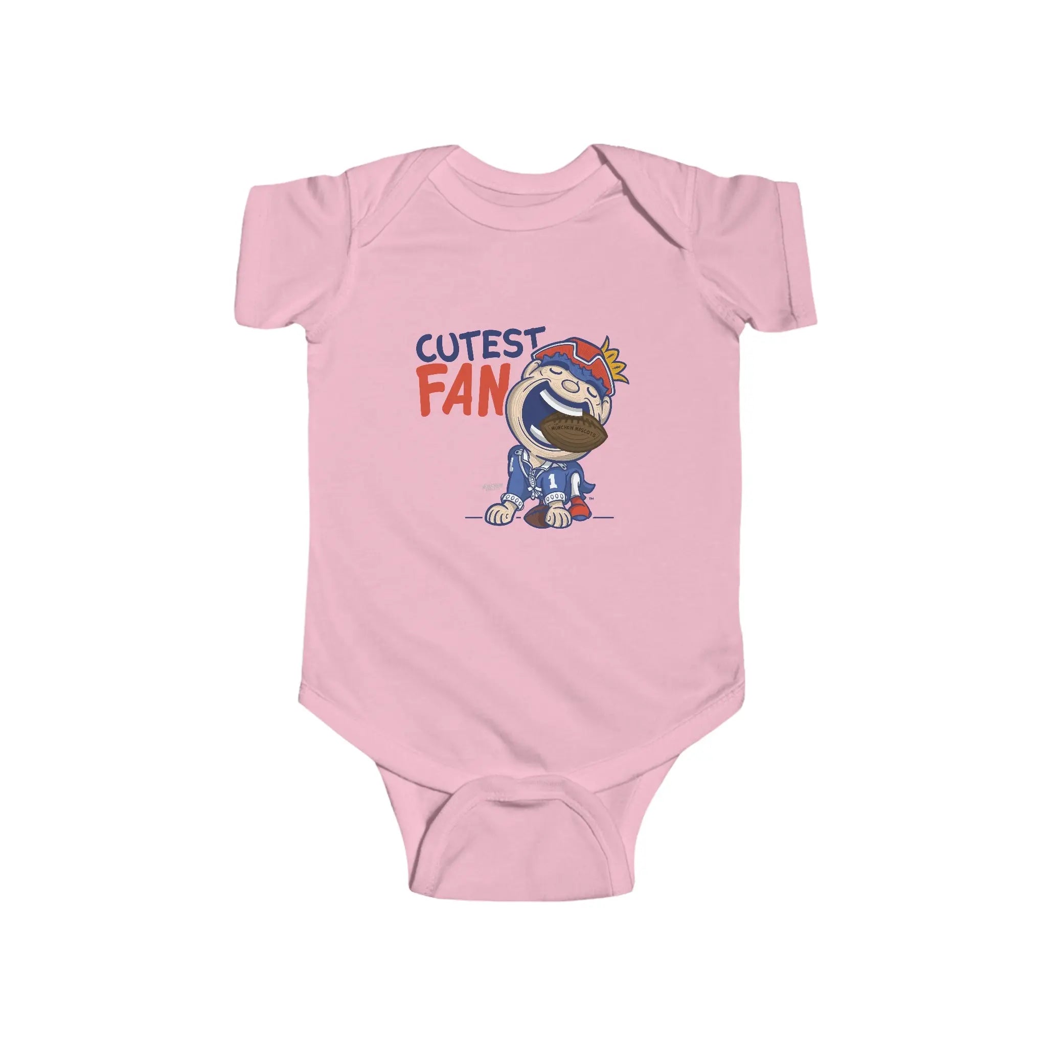 Infant Fine Jersey Bodysuit - Cutest Fan - Lil' Pat NE Football Printify